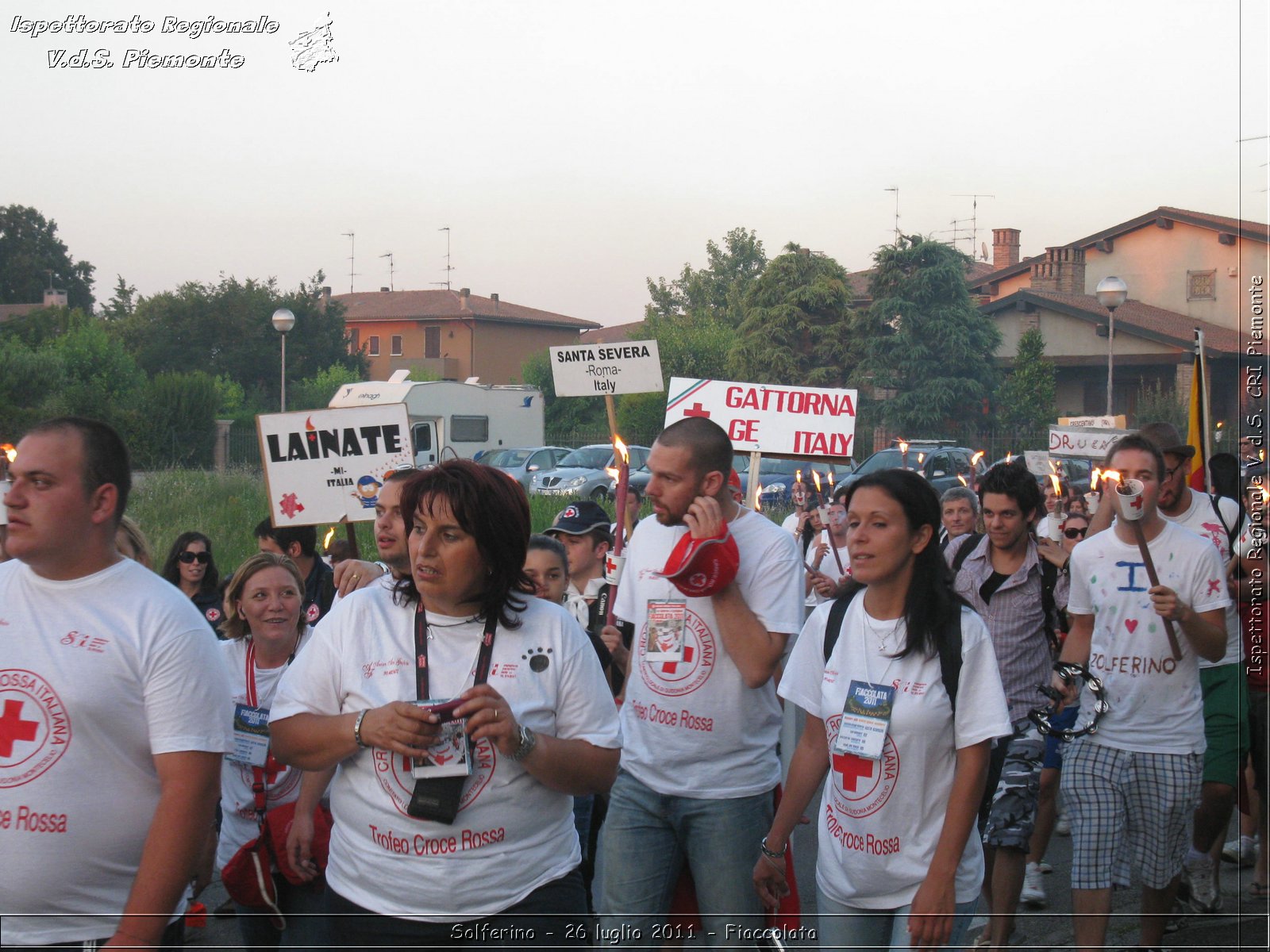 Solferino - 26 luglio 2011 - Fiaccolata -  Croce Rossa Italiana - Ispettorato Regionale Volontari del Soccorso Piemonte