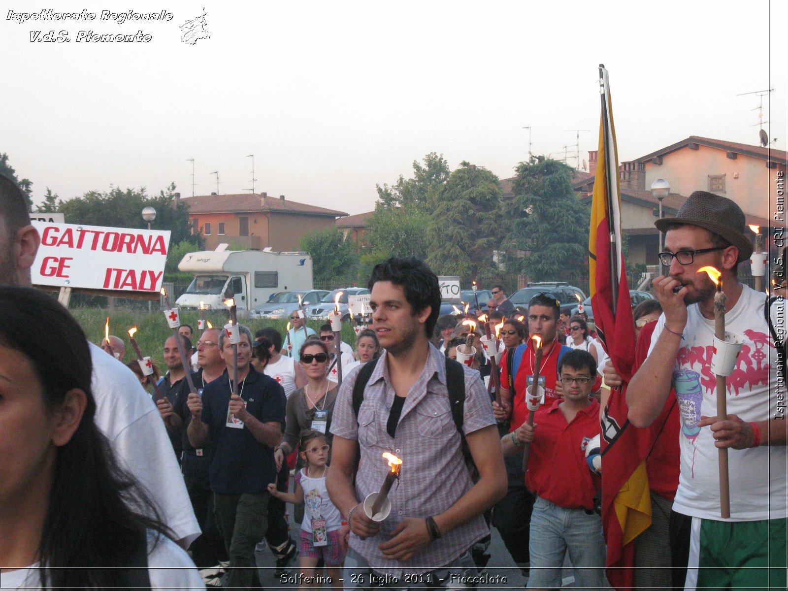 Solferino - 26 luglio 2011 - Fiaccolata -  Croce Rossa Italiana - Ispettorato Regionale Volontari del Soccorso Piemonte