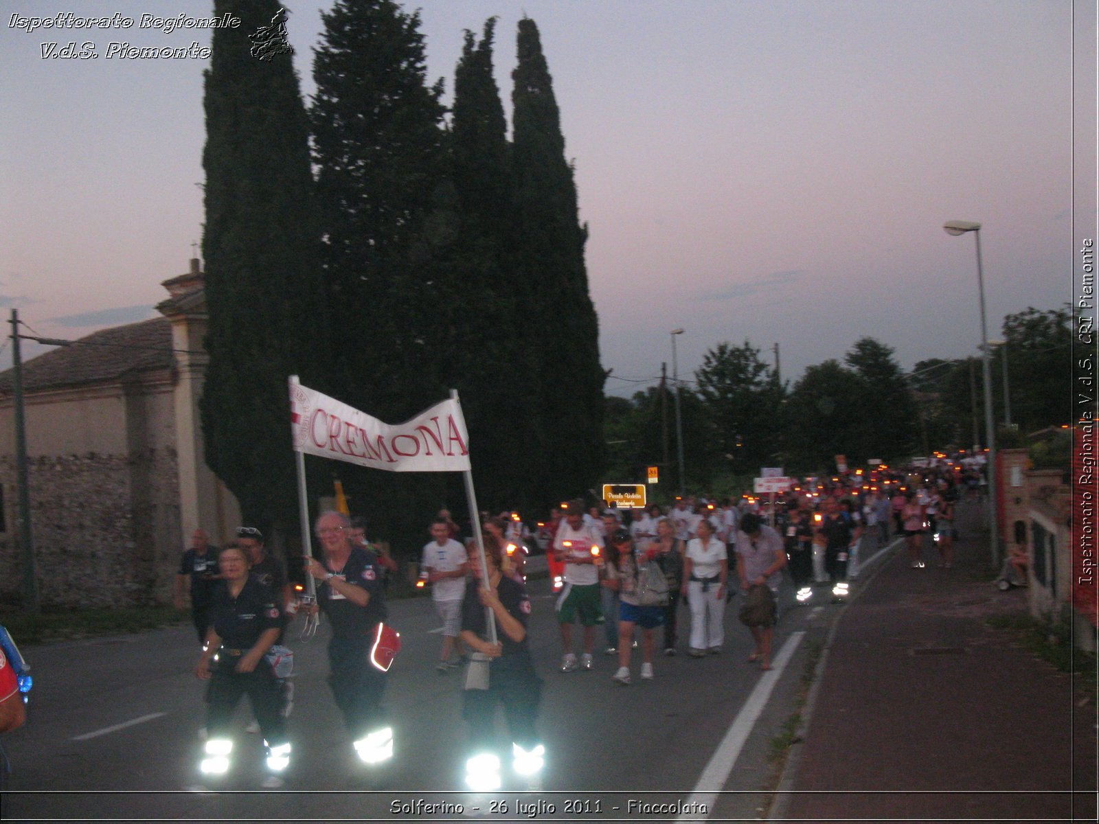 Solferino - 26 luglio 2011 - Fiaccolata -  Croce Rossa Italiana - Ispettorato Regionale Volontari del Soccorso Piemonte