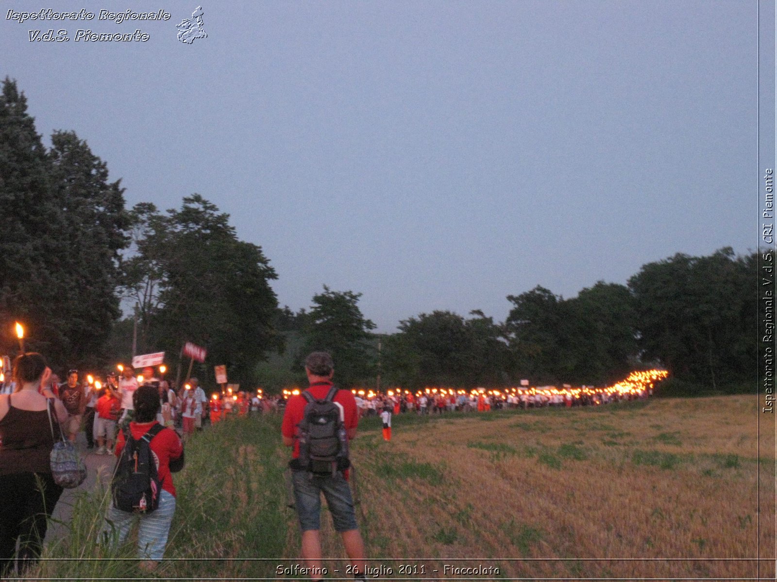 Solferino - 26 luglio 2011 - Fiaccolata -  Croce Rossa Italiana - Ispettorato Regionale Volontari del Soccorso Piemonte