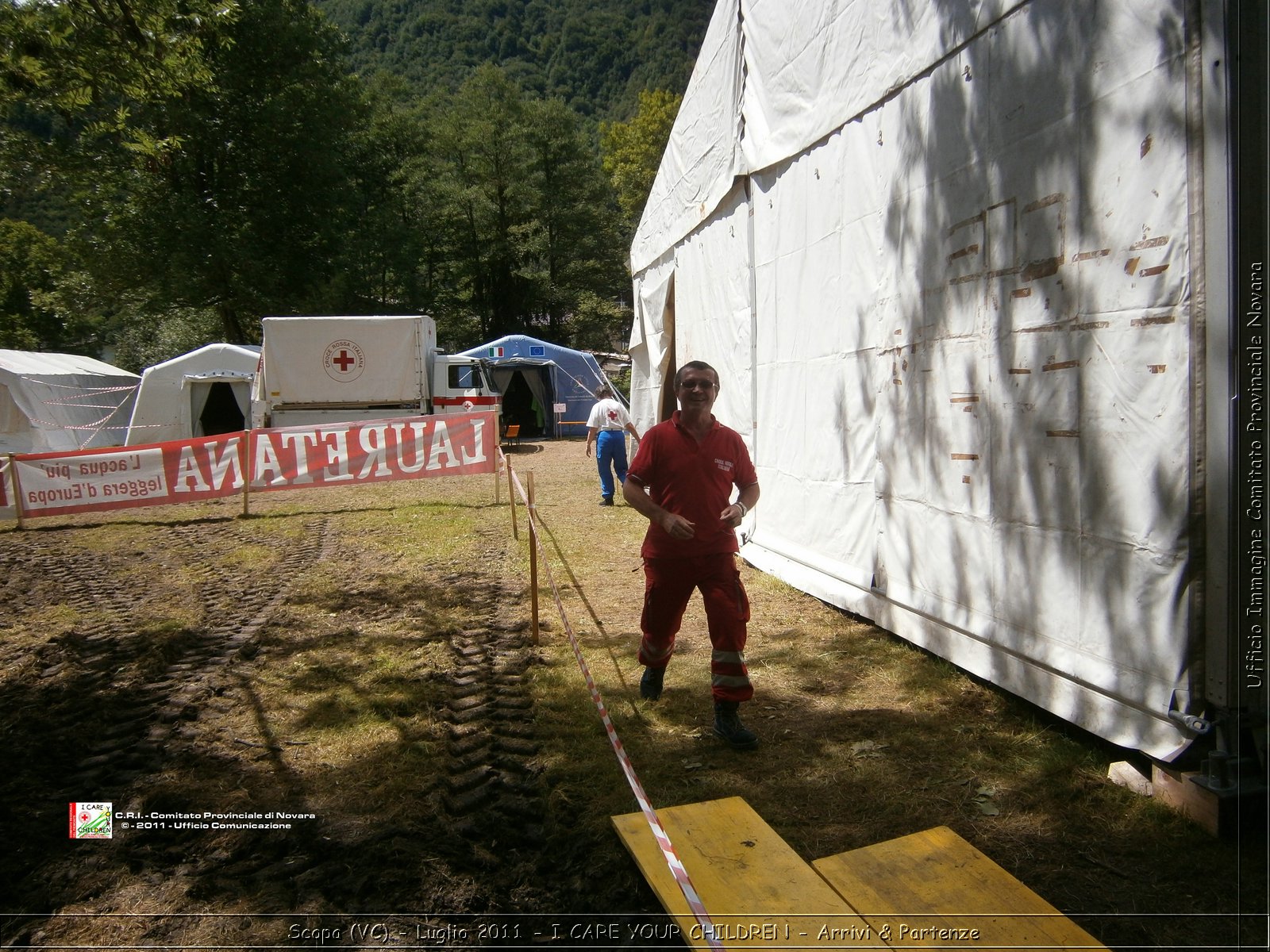 Scopa (VC) - Luglio 2011 - I CARE YOUR CHILDREN - Arrivi & Partenze -  Croce Rossa Italiana - Ufficio Immagine Comitato Provinciale Novara