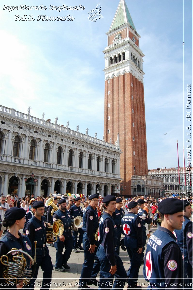 Jesolo - 15-18 settembre 2011 - FACE 2011, The opening ceremony -  Croce Rossa Italiana - Ispettorato Regionale Volontari del Soccorso Piemonte