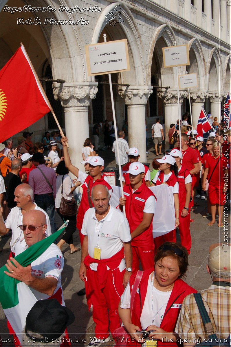 Jesolo - 15-18 settembre 2011 - FACE 2011, The opening ceremony -  Croce Rossa Italiana - Ispettorato Regionale Volontari del Soccorso Piemonte