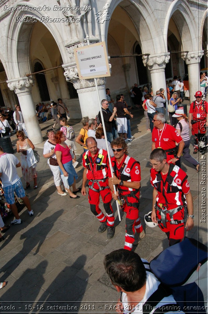Jesolo - 15-18 settembre 2011 - FACE 2011, The opening ceremony -  Croce Rossa Italiana - Ispettorato Regionale Volontari del Soccorso Piemonte