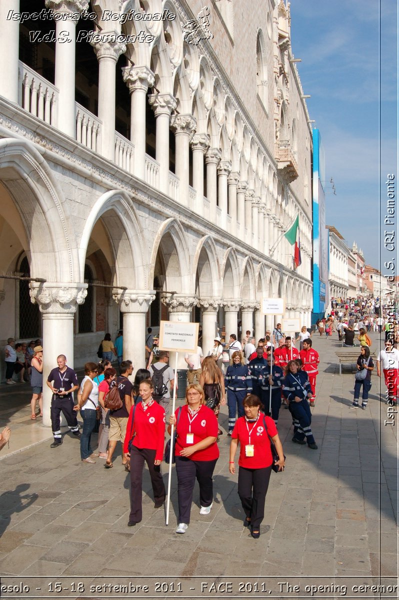 Jesolo - 15-18 settembre 2011 - FACE 2011, The opening ceremony -  Croce Rossa Italiana - Ispettorato Regionale Volontari del Soccorso Piemonte