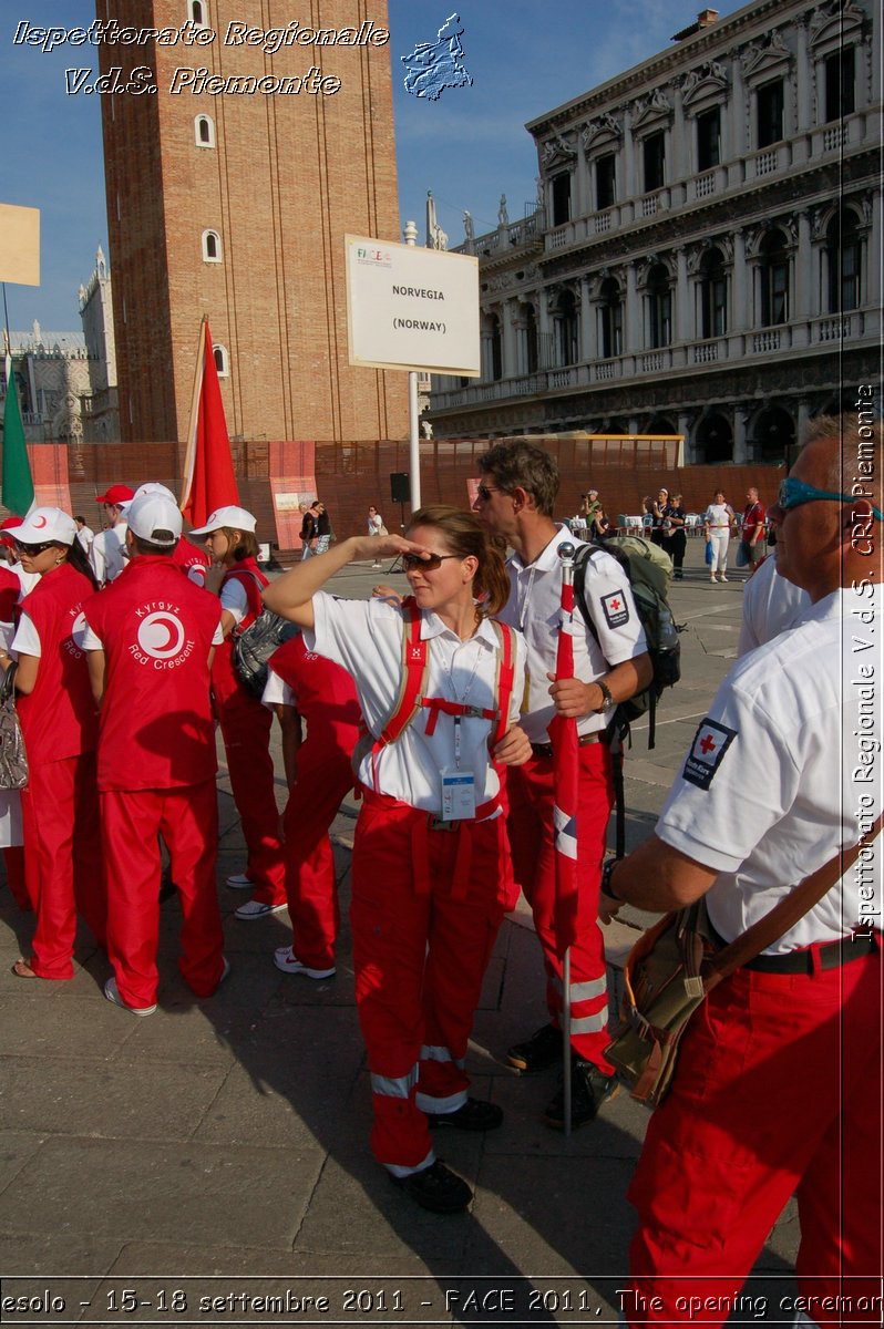 Jesolo - 15-18 settembre 2011 - FACE 2011, The opening ceremony -  Croce Rossa Italiana - Ispettorato Regionale Volontari del Soccorso Piemonte