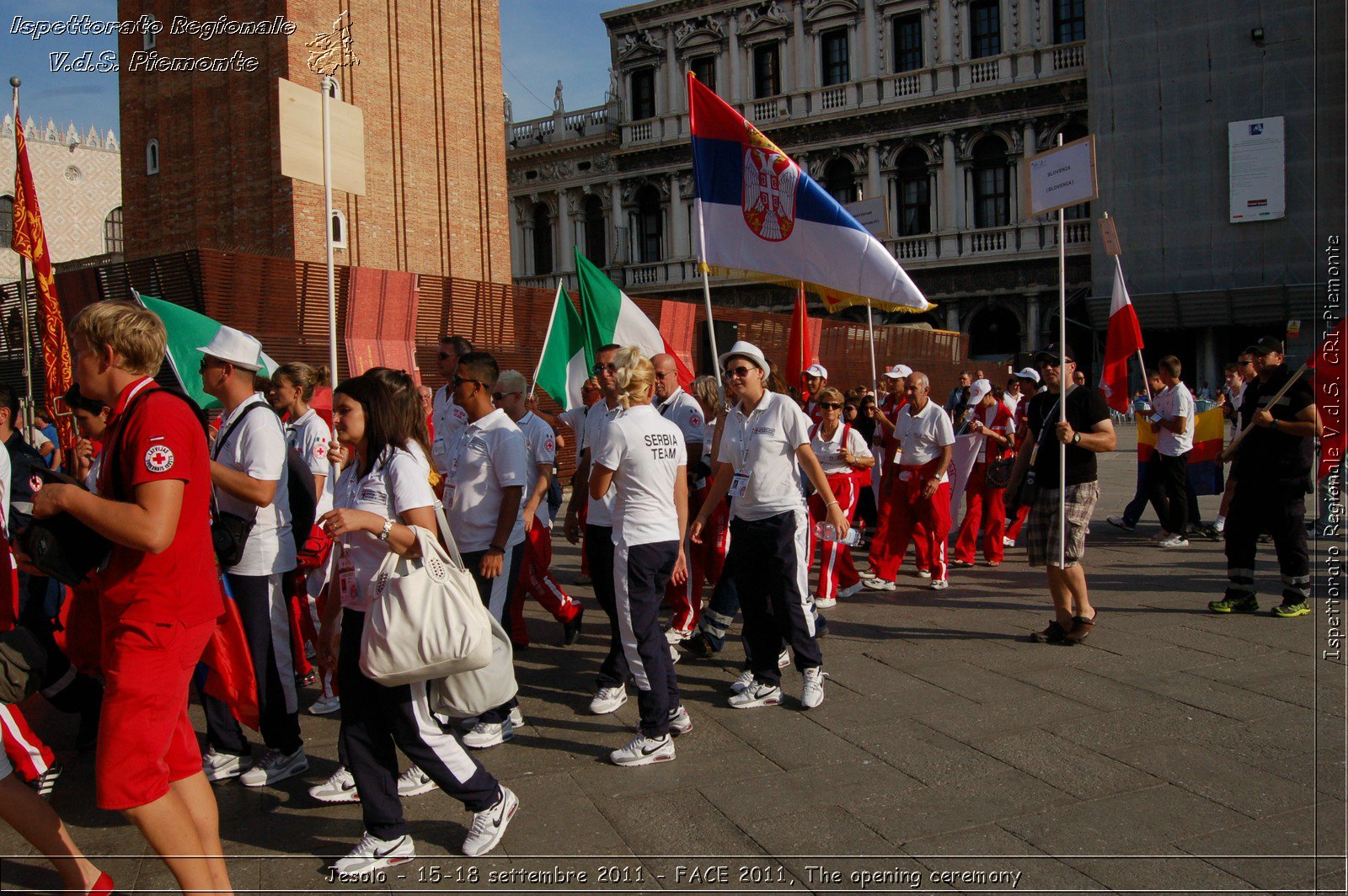 Jesolo - 15-18 settembre 2011 - FACE 2011, The opening ceremony -  Croce Rossa Italiana - Ispettorato Regionale Volontari del Soccorso Piemonte