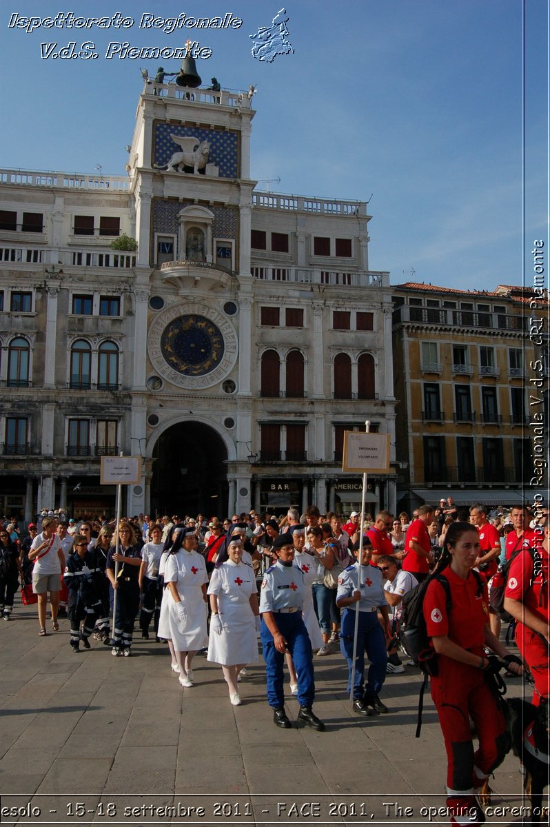 Jesolo - 15-18 settembre 2011 - FACE 2011, The opening ceremony -  Croce Rossa Italiana - Ispettorato Regionale Volontari del Soccorso Piemonte