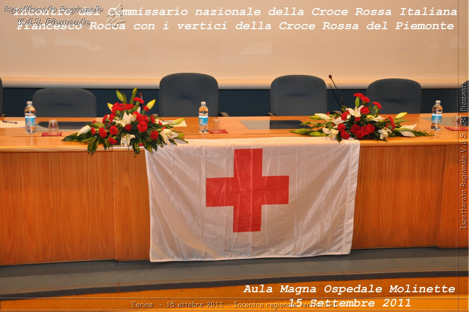 Torino  - 15 ottobre 2011 - Incontro regionale vertici CRI -  Croce Rossa Italiana - Ispettorato Regionale Volontari del Soccorso Piemonte