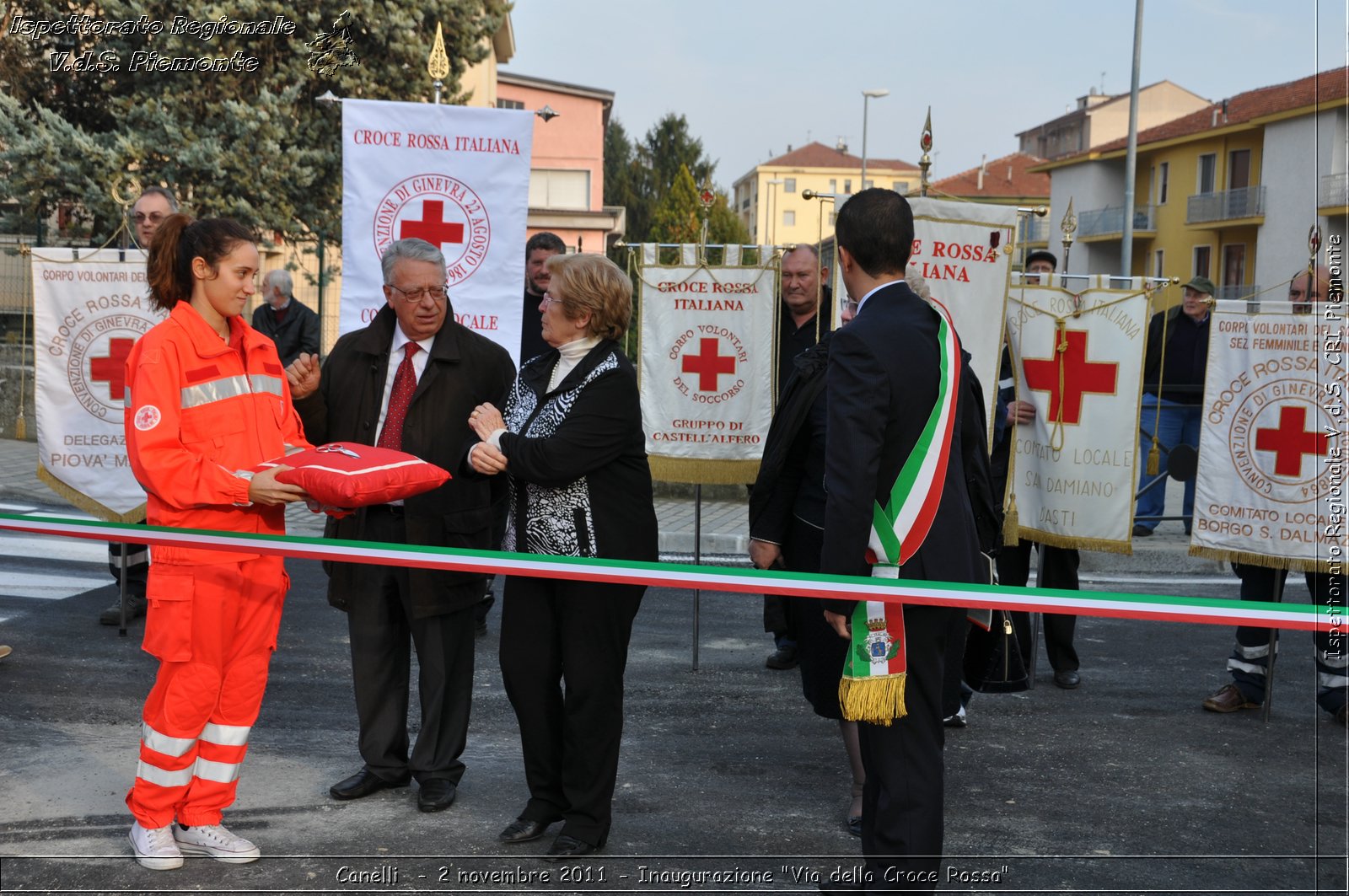 Canelli  - 2 novembre 2011 - Inaugurazione "Via della Croce Rossa" -  Croce Rossa Italiana - Ispettorato Regionale Volontari del Soccorso Piemonte