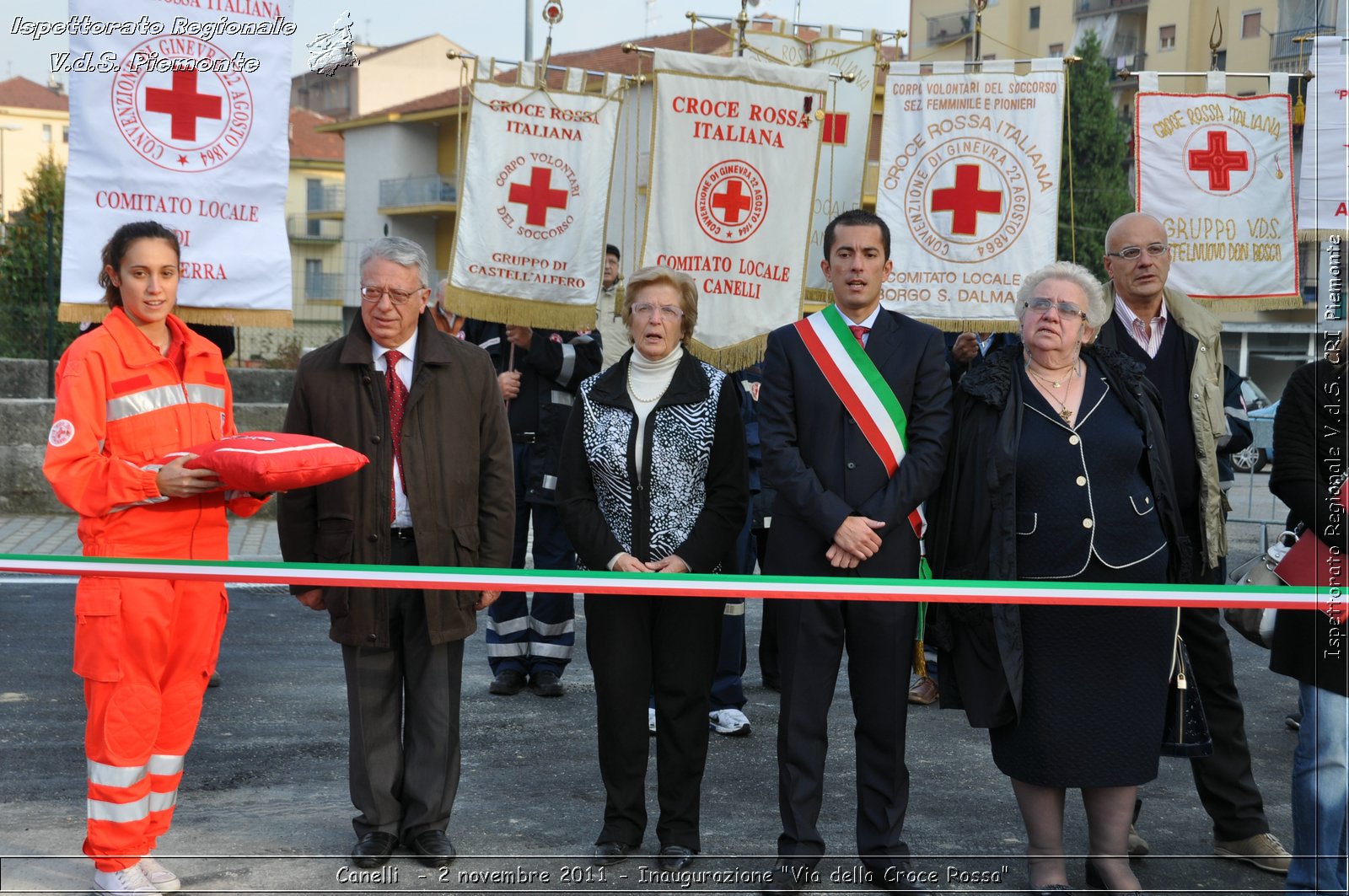 Canelli  - 2 novembre 2011 - Inaugurazione "Via della Croce Rossa" -  Croce Rossa Italiana - Ispettorato Regionale Volontari del Soccorso Piemonte