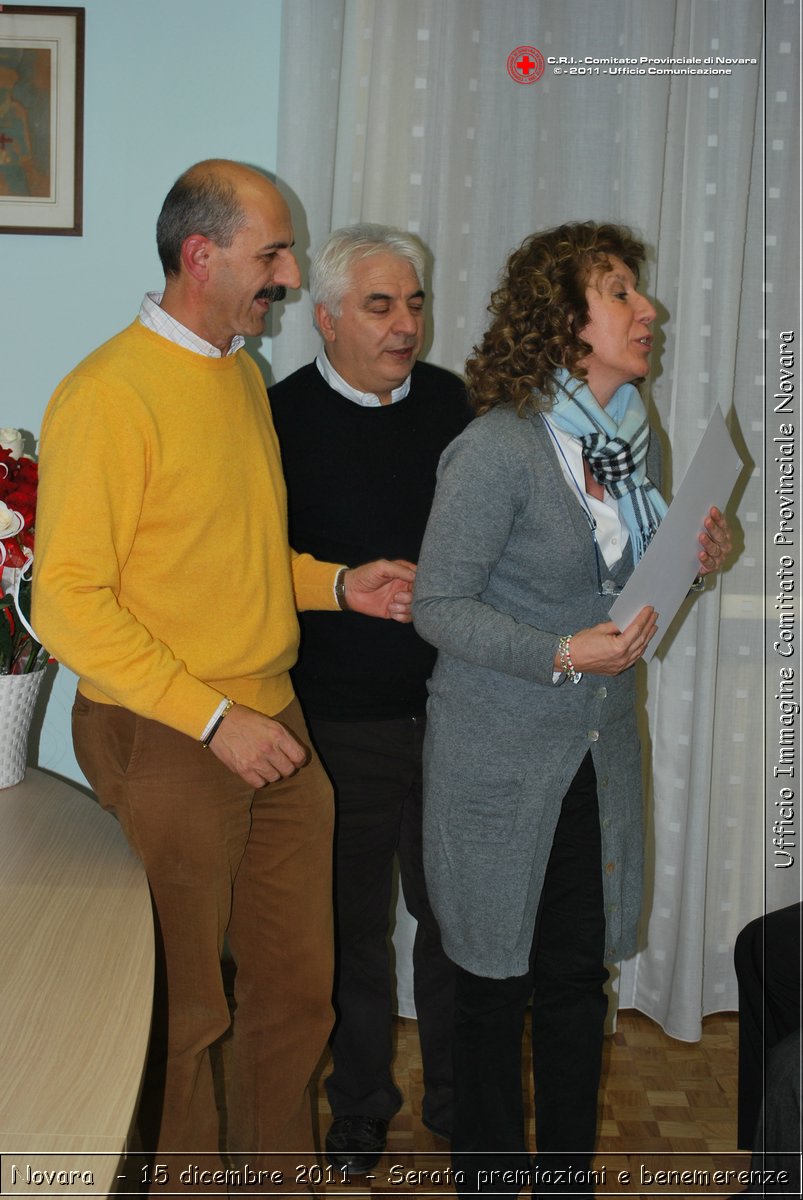 Novara  - 15 dicembre 2011 - Serata premiazioni e benemerenze  - Croce Rossa Italiana -  Ufficio Immagine Comitato Provinciale Novara