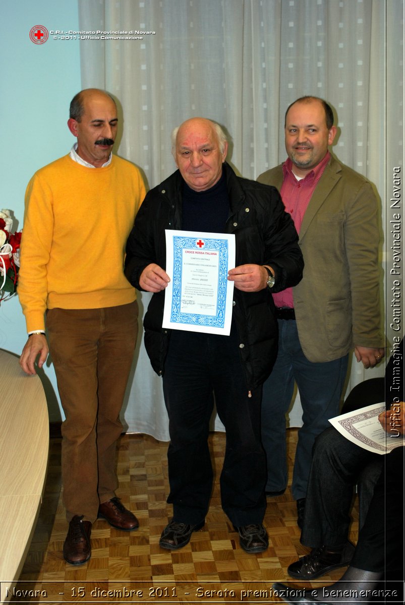 Novara  - 15 dicembre 2011 - Serata premiazioni e benemerenze  - Croce Rossa Italiana -  Ufficio Immagine Comitato Provinciale Novara