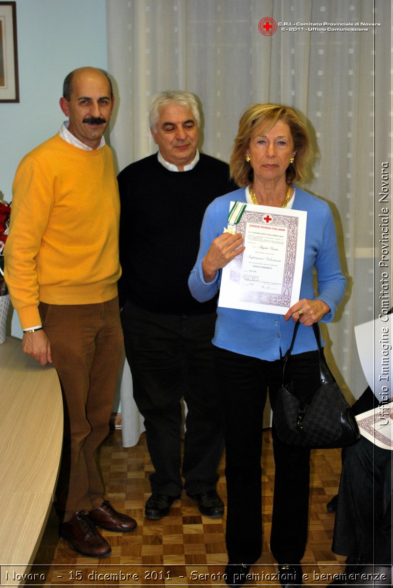 Novara  - 15 dicembre 2011 - Serata premiazioni e benemerenze  - Croce Rossa Italiana -  Ufficio Immagine Comitato Provinciale Novara