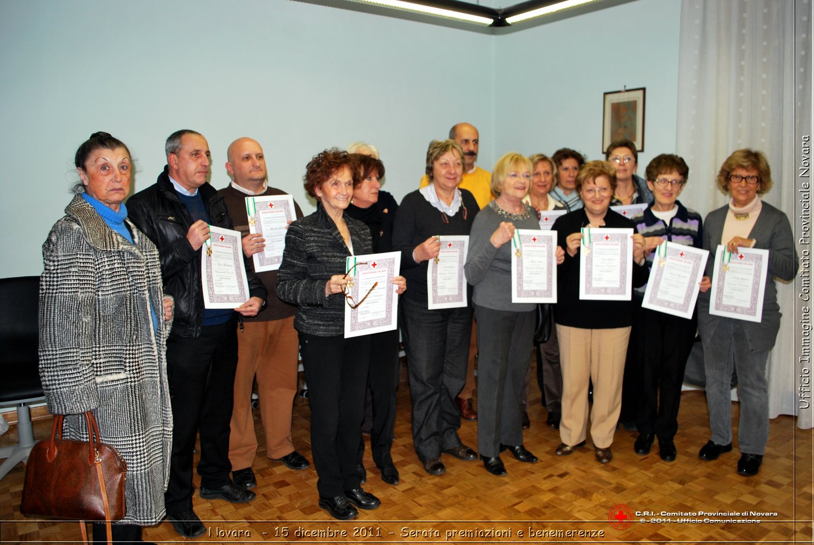 Novara  - 15 dicembre 2011 - Serata premiazioni e benemerenze  - Croce Rossa Italiana -  Ufficio Immagine Comitato Provinciale Novara