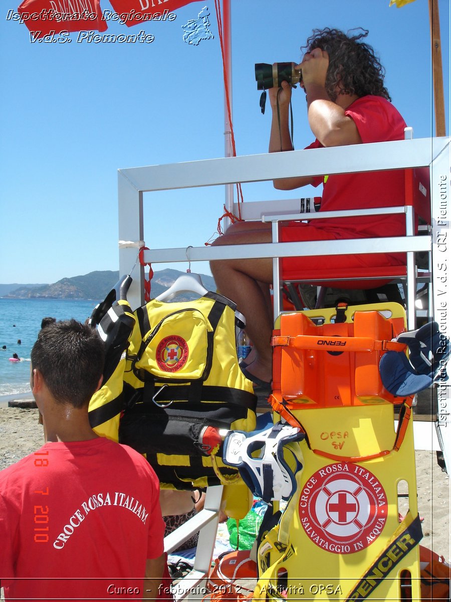 Cuneo - febbraio 2012 - Attivit OPSA - Croce Rossa Italiana - Ispettorato Regionale Volontari del Soccorso Piemonte