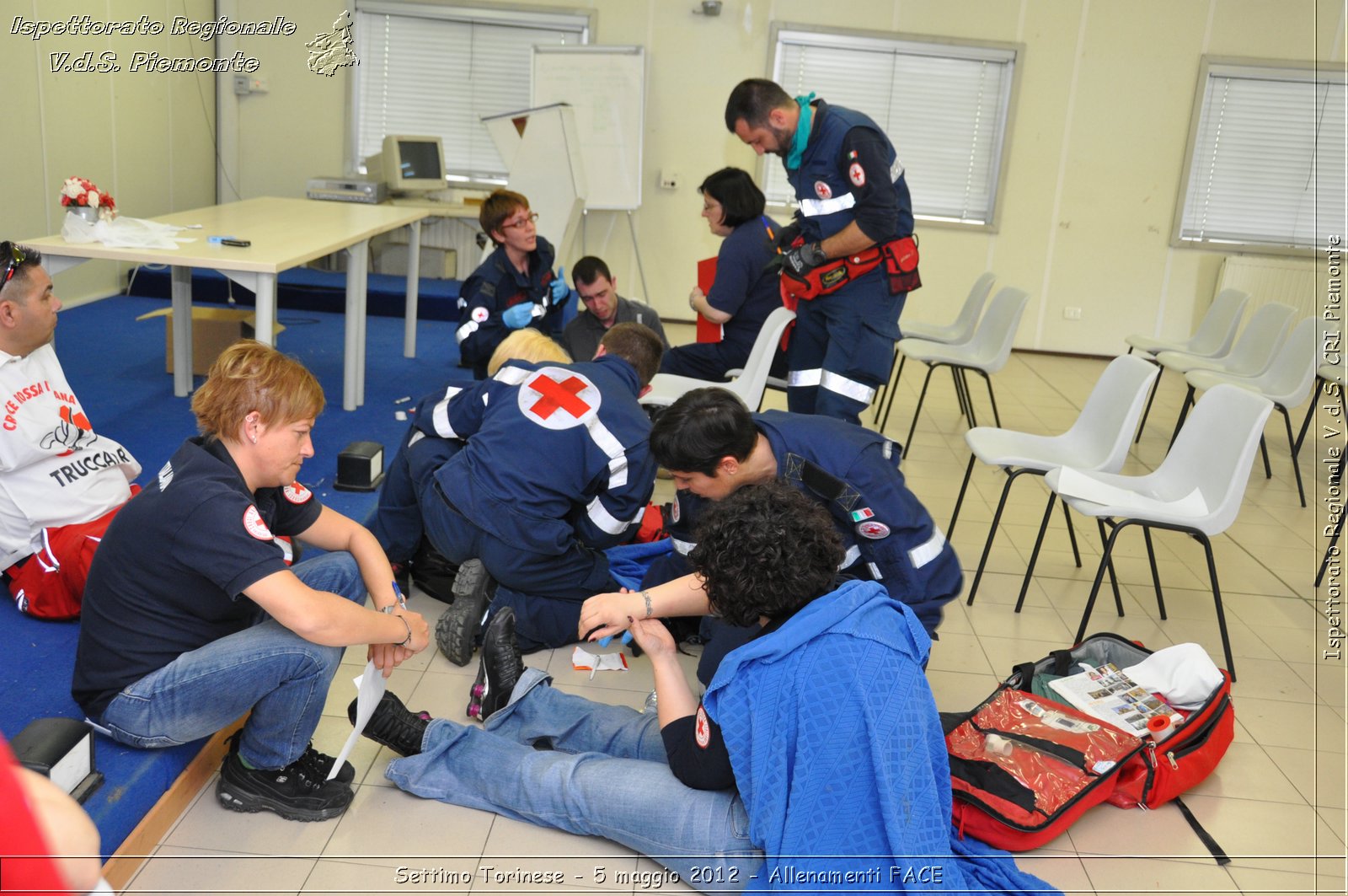 Settimo Torinese - 5 maggio 2012 - Allenamenti FACE - Croce Rossa Italiana - Ispettorato Regionale Volontari del Soccorso Piemonte