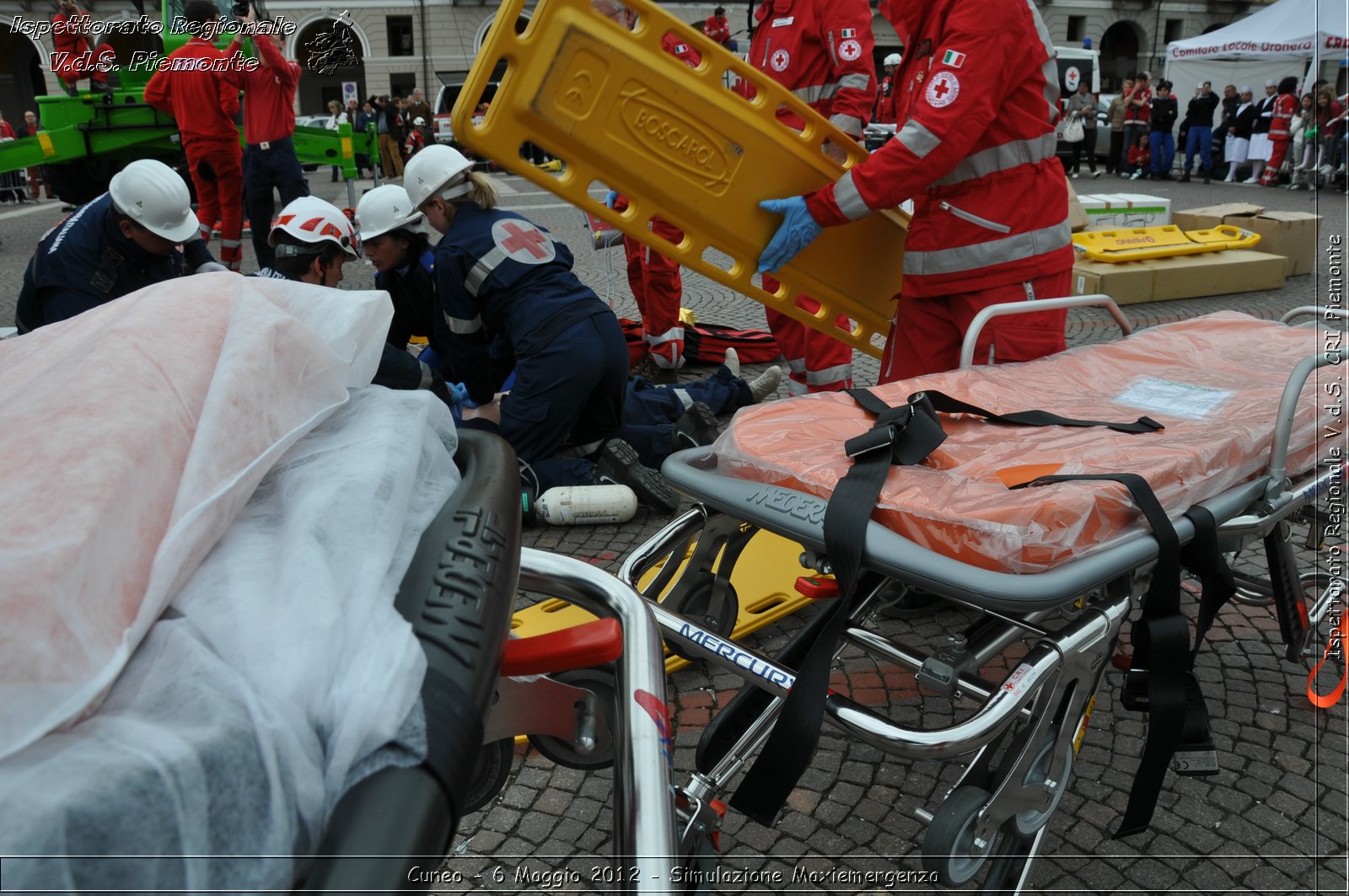 Cuneo - 6 Maggio 2012 - Simulazione Maxiemergenza- Croce Rossa Italiana - Ispettorato Regionale Volontari del Soccorso Piemonte