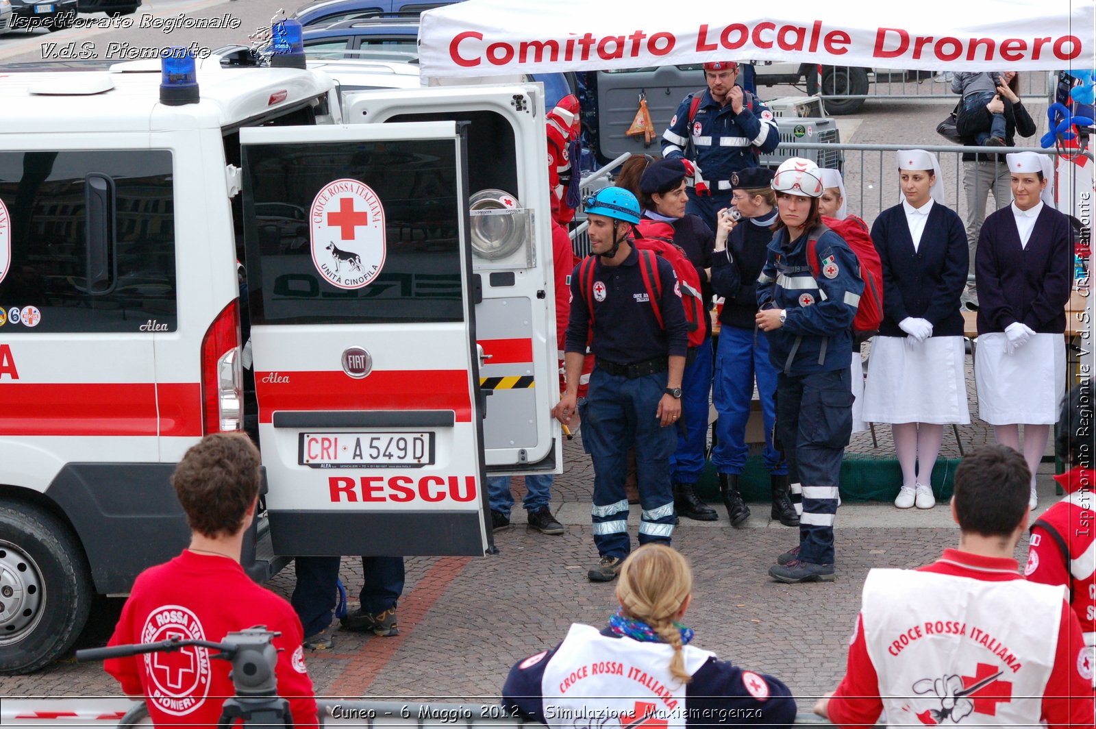 Cuneo - 6 Maggio 2012 - Simulazione Maxiemergenza- Croce Rossa Italiana - Ispettorato Regionale Volontari del Soccorso Piemonte