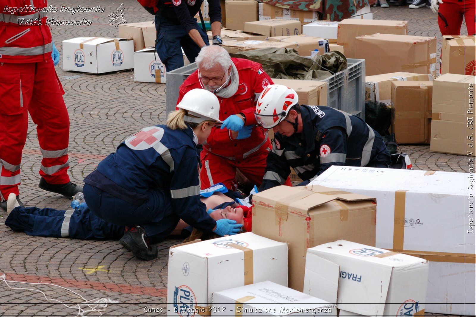 Cuneo - 6 Maggio 2012 - Simulazione Maxiemergenza- Croce Rossa Italiana - Ispettorato Regionale Volontari del Soccorso Piemonte