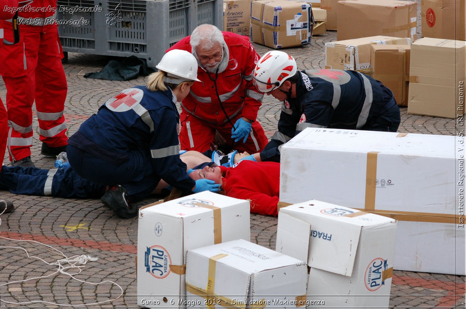 Cuneo - 6 Maggio 2012 - Simulazione Maxiemergenza- Croce Rossa Italiana - Ispettorato Regionale Volontari del Soccorso Piemonte