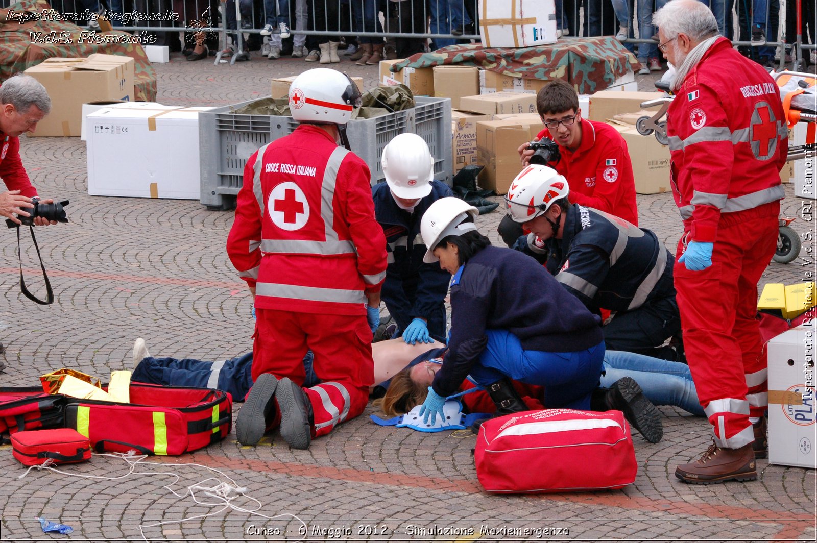 Cuneo - 6 Maggio 2012 - Simulazione Maxiemergenza- Croce Rossa Italiana - Ispettorato Regionale Volontari del Soccorso Piemonte