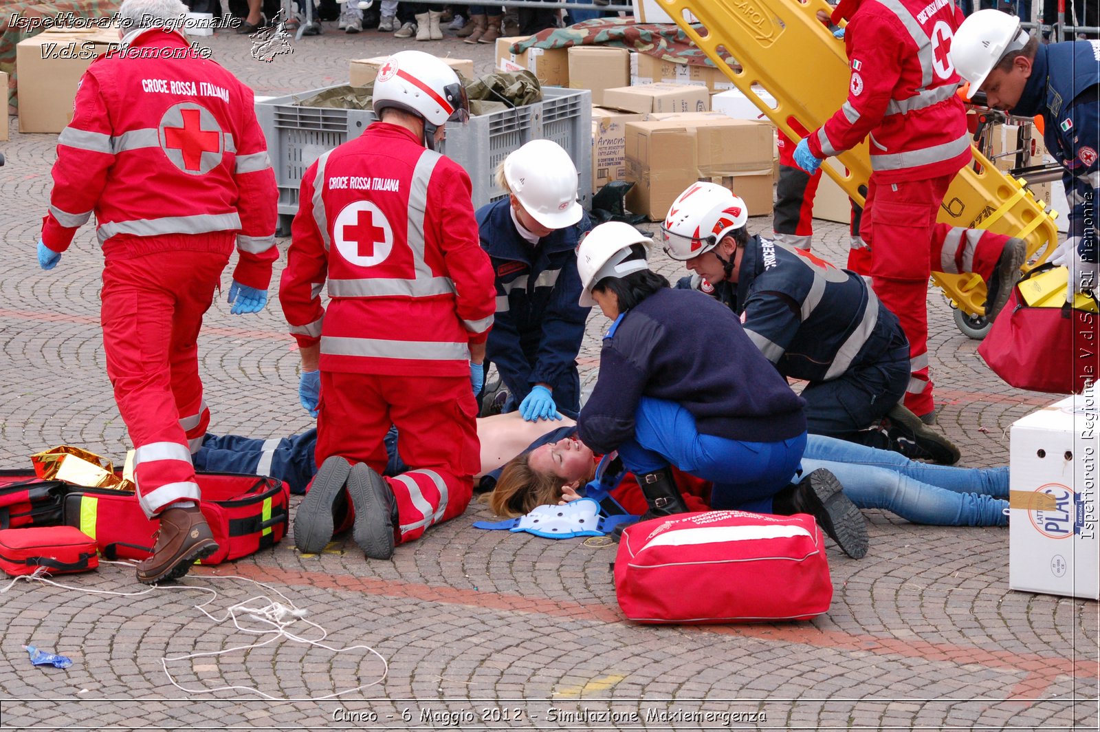 Cuneo - 6 Maggio 2012 - Simulazione Maxiemergenza- Croce Rossa Italiana - Ispettorato Regionale Volontari del Soccorso Piemonte