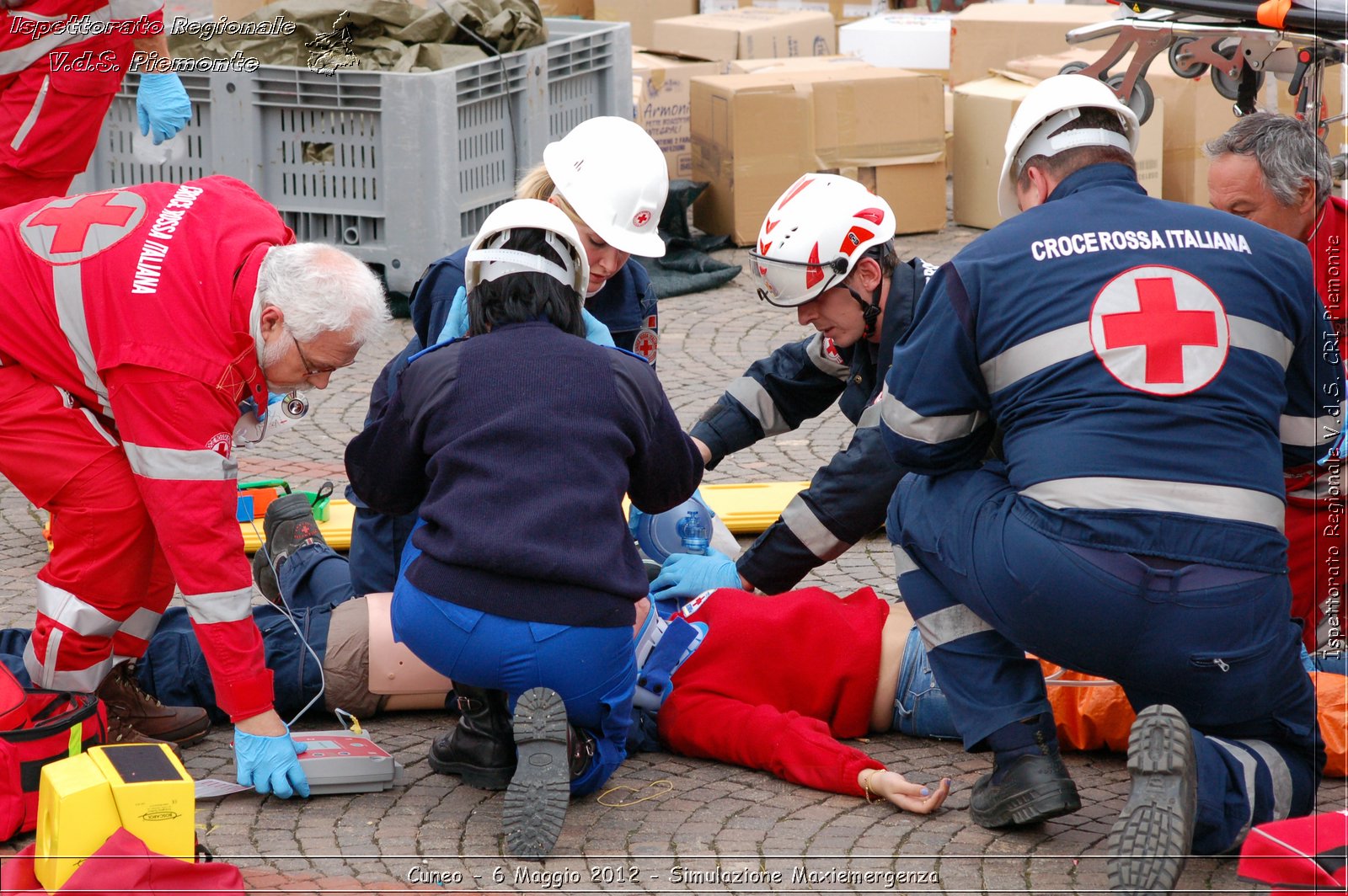 Cuneo - 6 Maggio 2012 - Simulazione Maxiemergenza- Croce Rossa Italiana - Ispettorato Regionale Volontari del Soccorso Piemonte