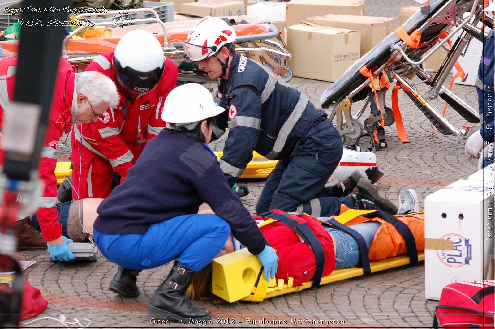 Cuneo - 6 Maggio 2012 - Simulazione Maxiemergenza- Croce Rossa Italiana - Ispettorato Regionale Volontari del Soccorso Piemonte