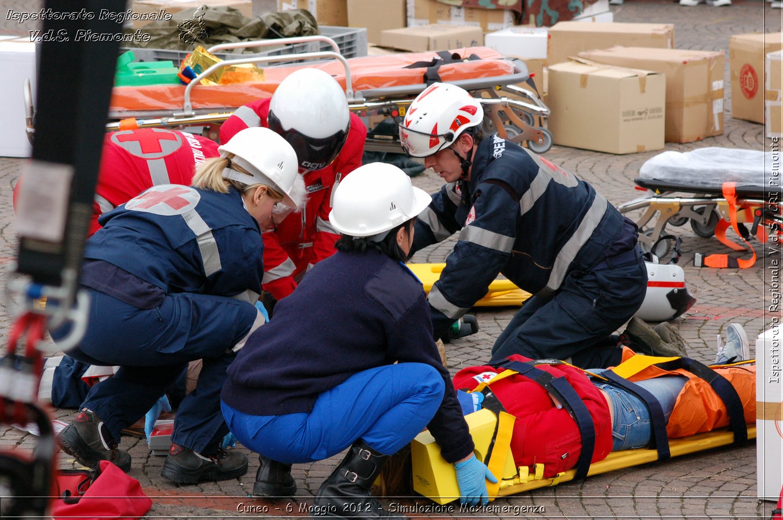 Cuneo - 6 Maggio 2012 - Simulazione Maxiemergenza- Croce Rossa Italiana - Ispettorato Regionale Volontari del Soccorso Piemonte