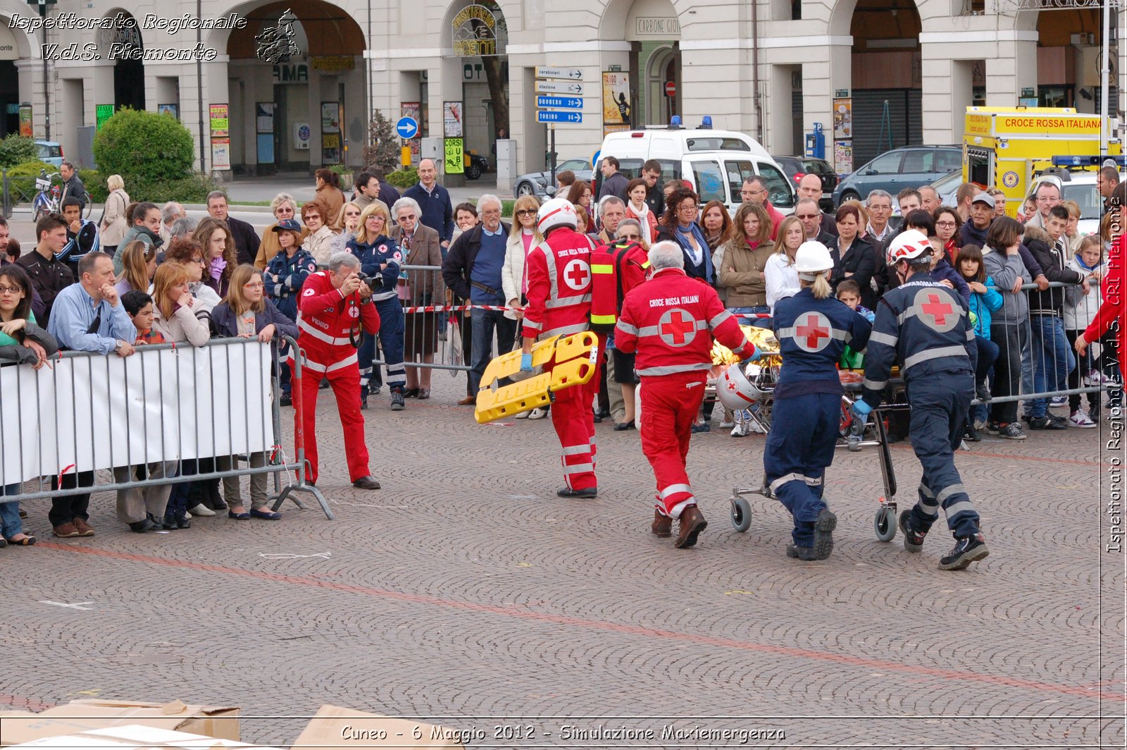 Cuneo - 6 Maggio 2012 - Simulazione Maxiemergenza- Croce Rossa Italiana - Ispettorato Regionale Volontari del Soccorso Piemonte