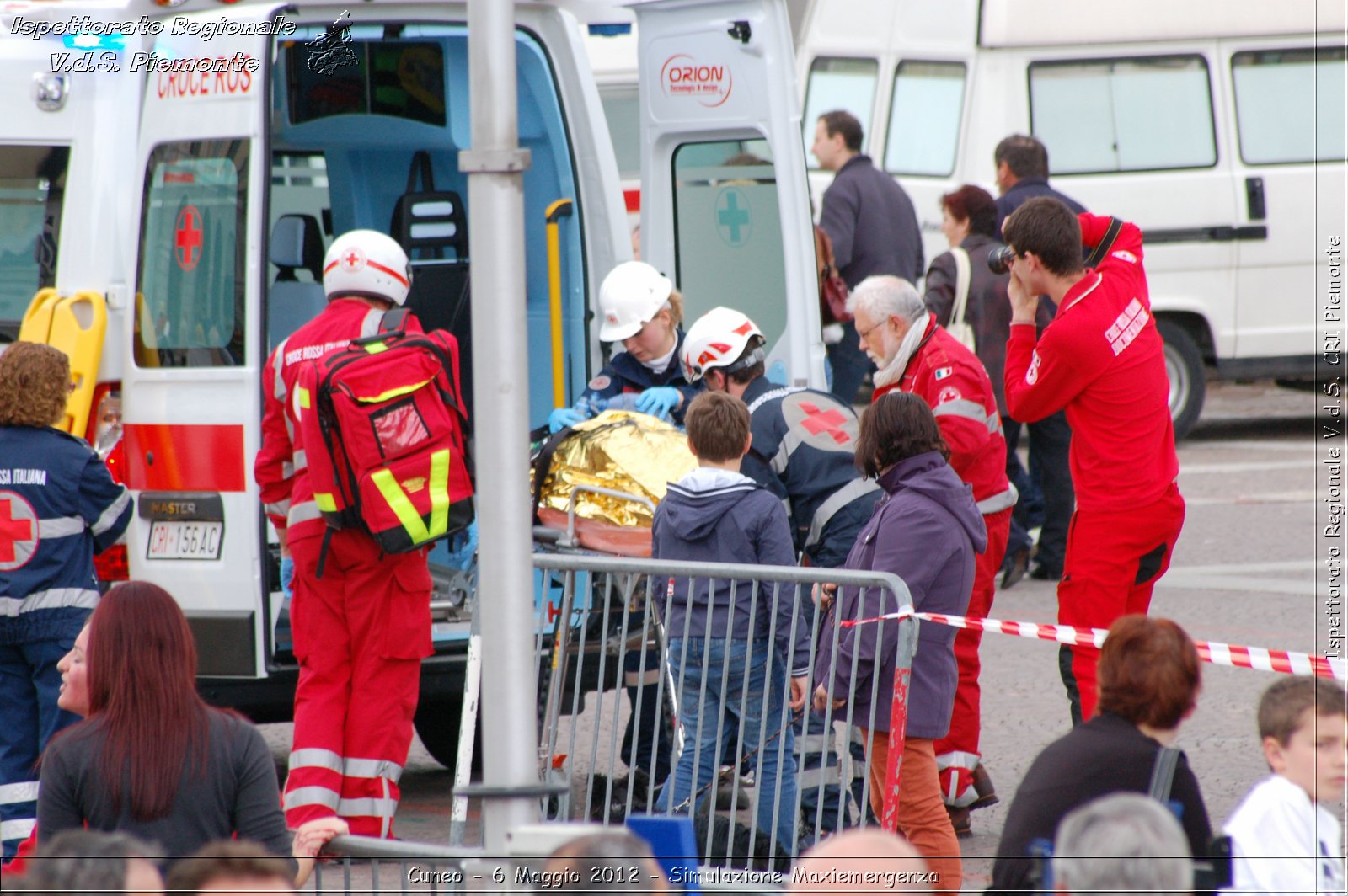 Cuneo - 6 Maggio 2012 - Simulazione Maxiemergenza- Croce Rossa Italiana - Ispettorato Regionale Volontari del Soccorso Piemonte