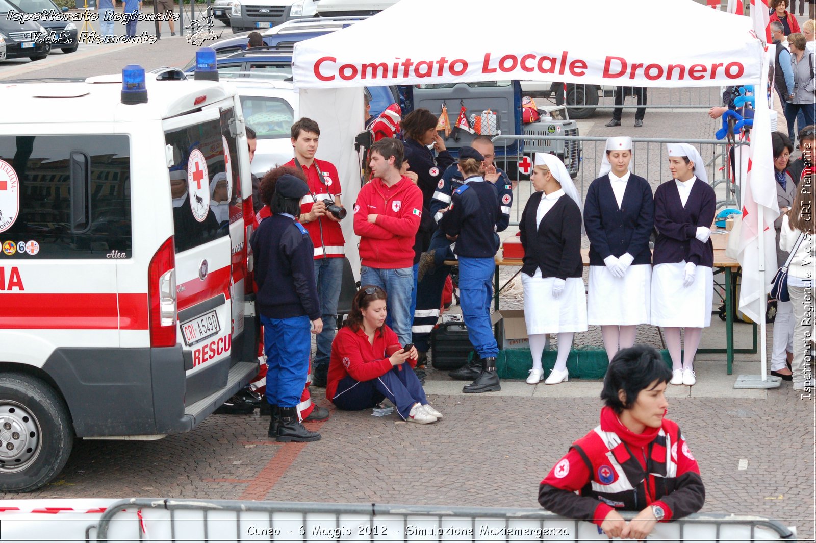 Cuneo - 6 Maggio 2012 - Simulazione Maxiemergenza- Croce Rossa Italiana - Ispettorato Regionale Volontari del Soccorso Piemonte