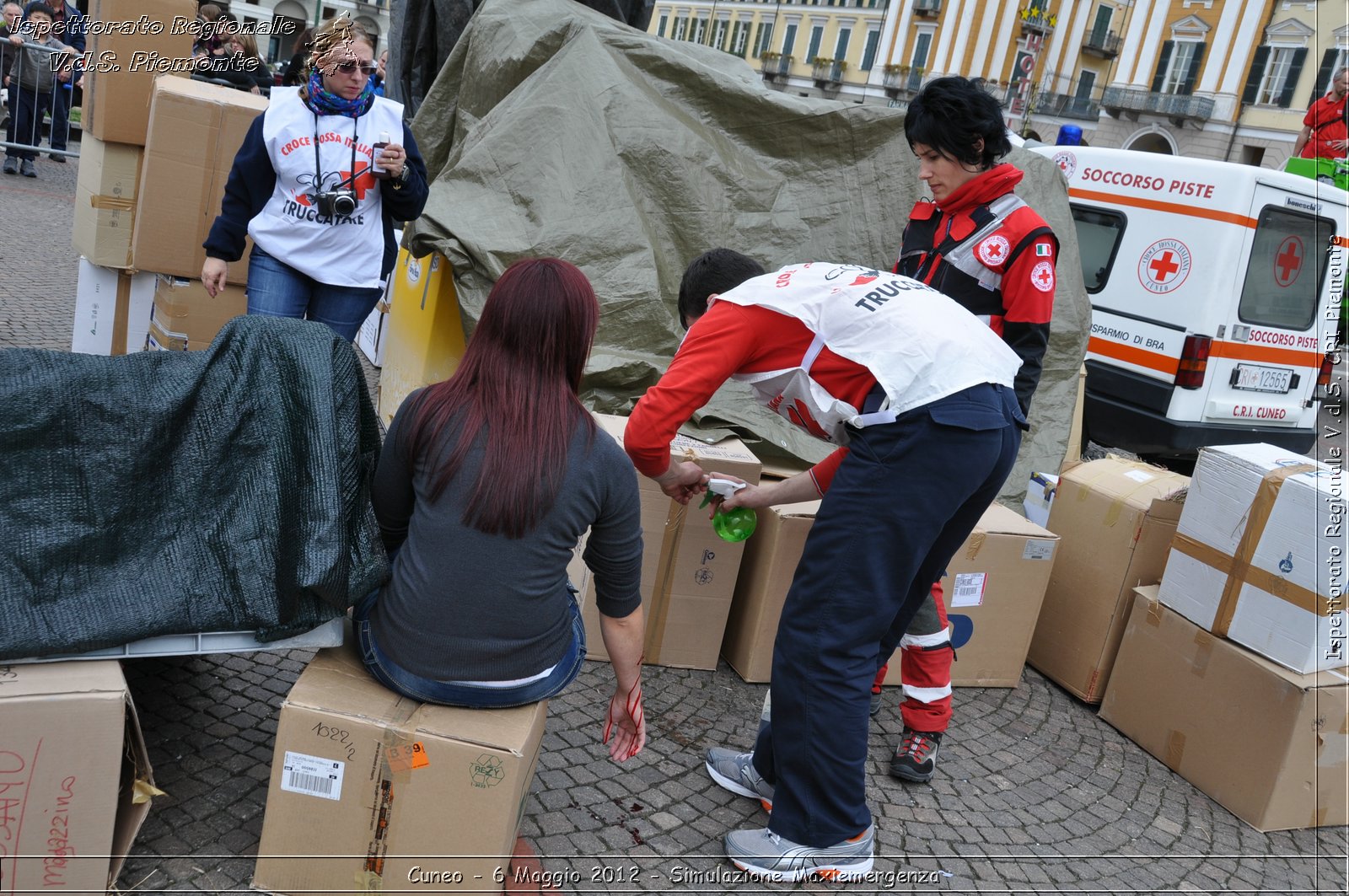 Cuneo - 6 Maggio 2012 - Simulazione Maxiemergenza- Croce Rossa Italiana - Ispettorato Regionale Volontari del Soccorso Piemonte