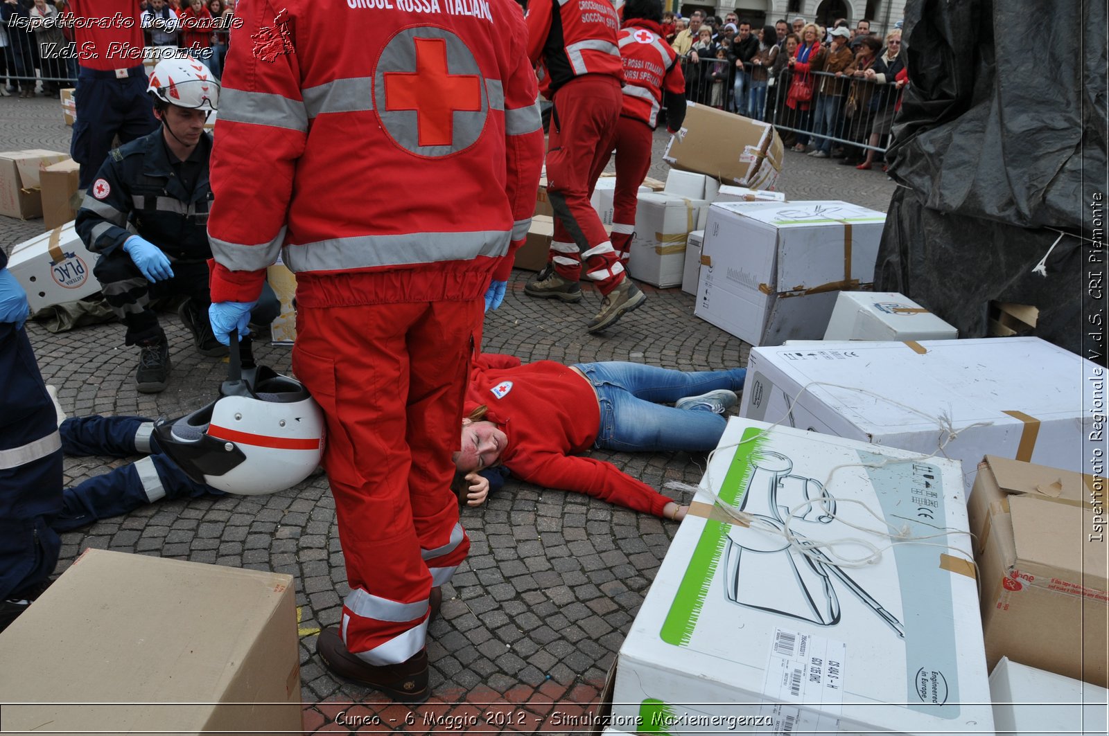 Cuneo - 6 Maggio 2012 - Simulazione Maxiemergenza- Croce Rossa Italiana - Ispettorato Regionale Volontari del Soccorso Piemonte