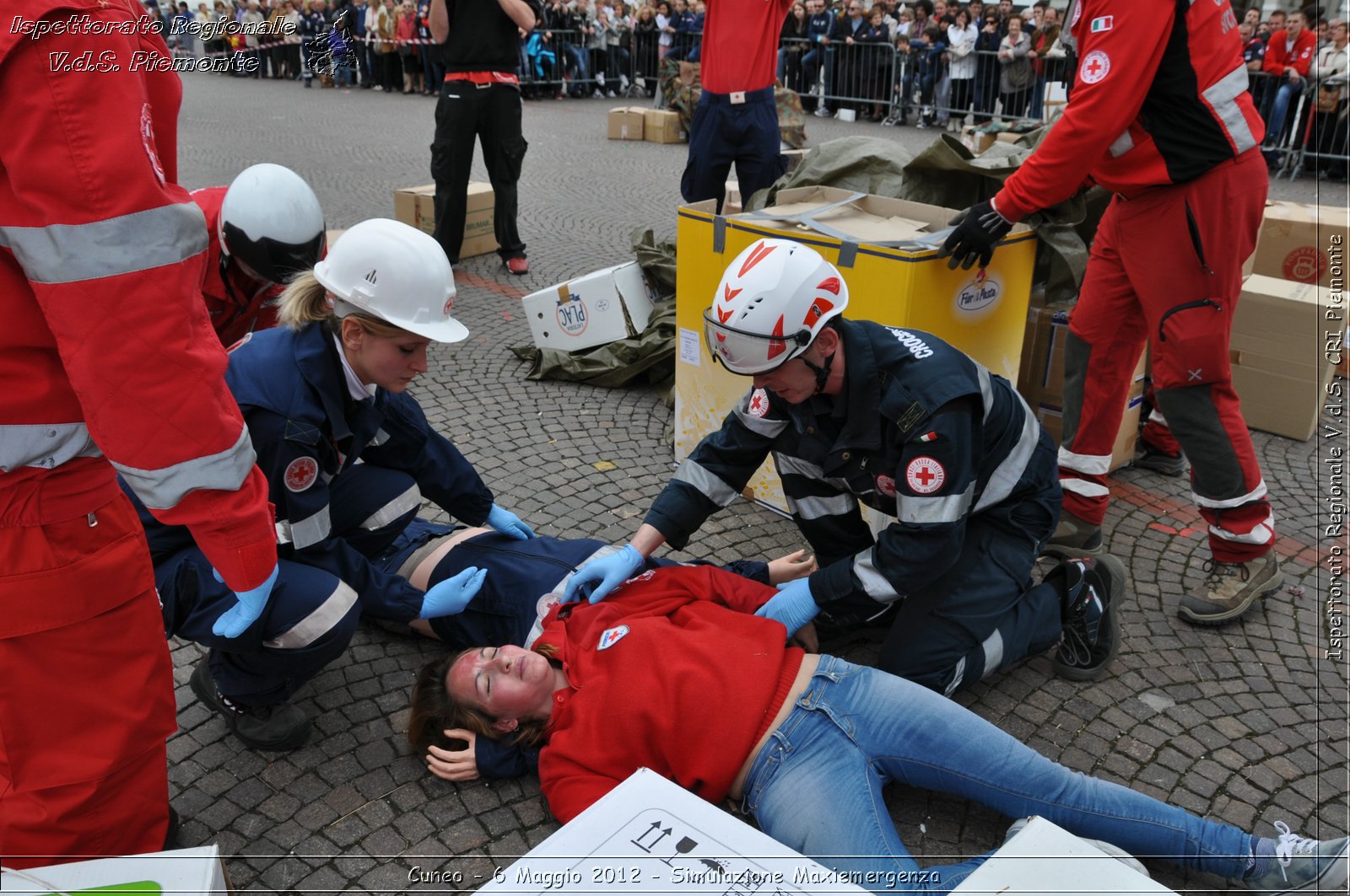 Cuneo - 6 Maggio 2012 - Simulazione Maxiemergenza- Croce Rossa Italiana - Ispettorato Regionale Volontari del Soccorso Piemonte