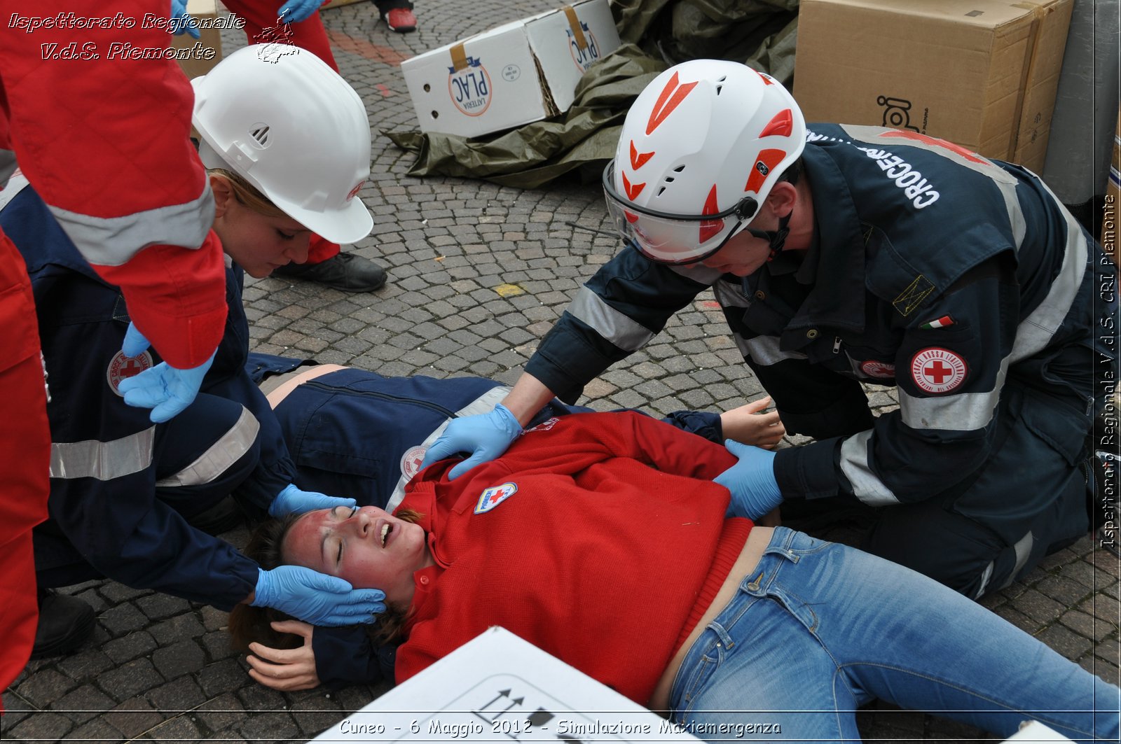 Cuneo - 6 Maggio 2012 - Simulazione Maxiemergenza- Croce Rossa Italiana - Ispettorato Regionale Volontari del Soccorso Piemonte