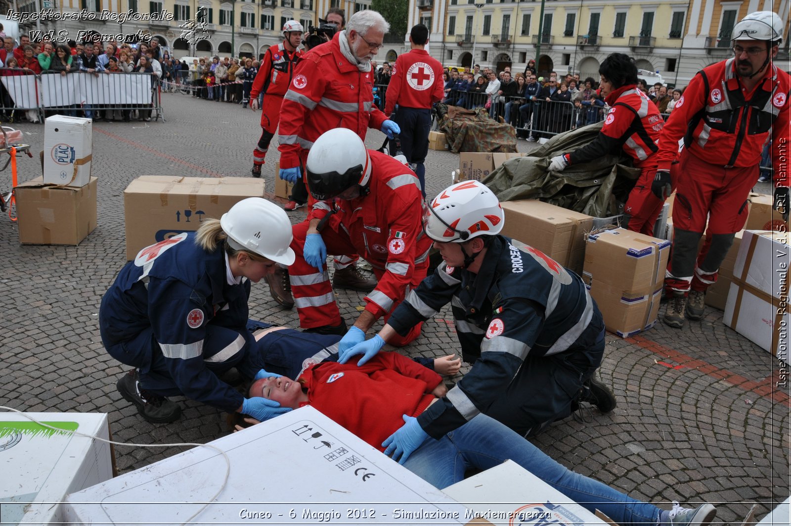 Cuneo - 6 Maggio 2012 - Simulazione Maxiemergenza- Croce Rossa Italiana - Ispettorato Regionale Volontari del Soccorso Piemonte