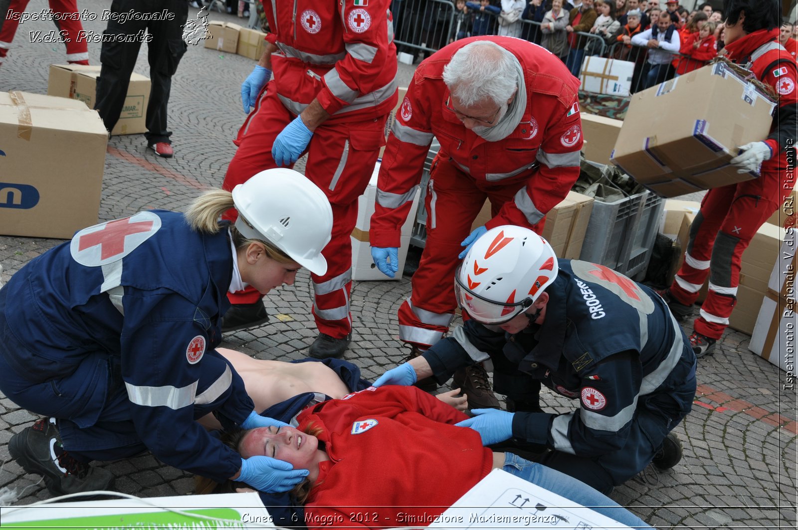 Cuneo - 6 Maggio 2012 - Simulazione Maxiemergenza- Croce Rossa Italiana - Ispettorato Regionale Volontari del Soccorso Piemonte