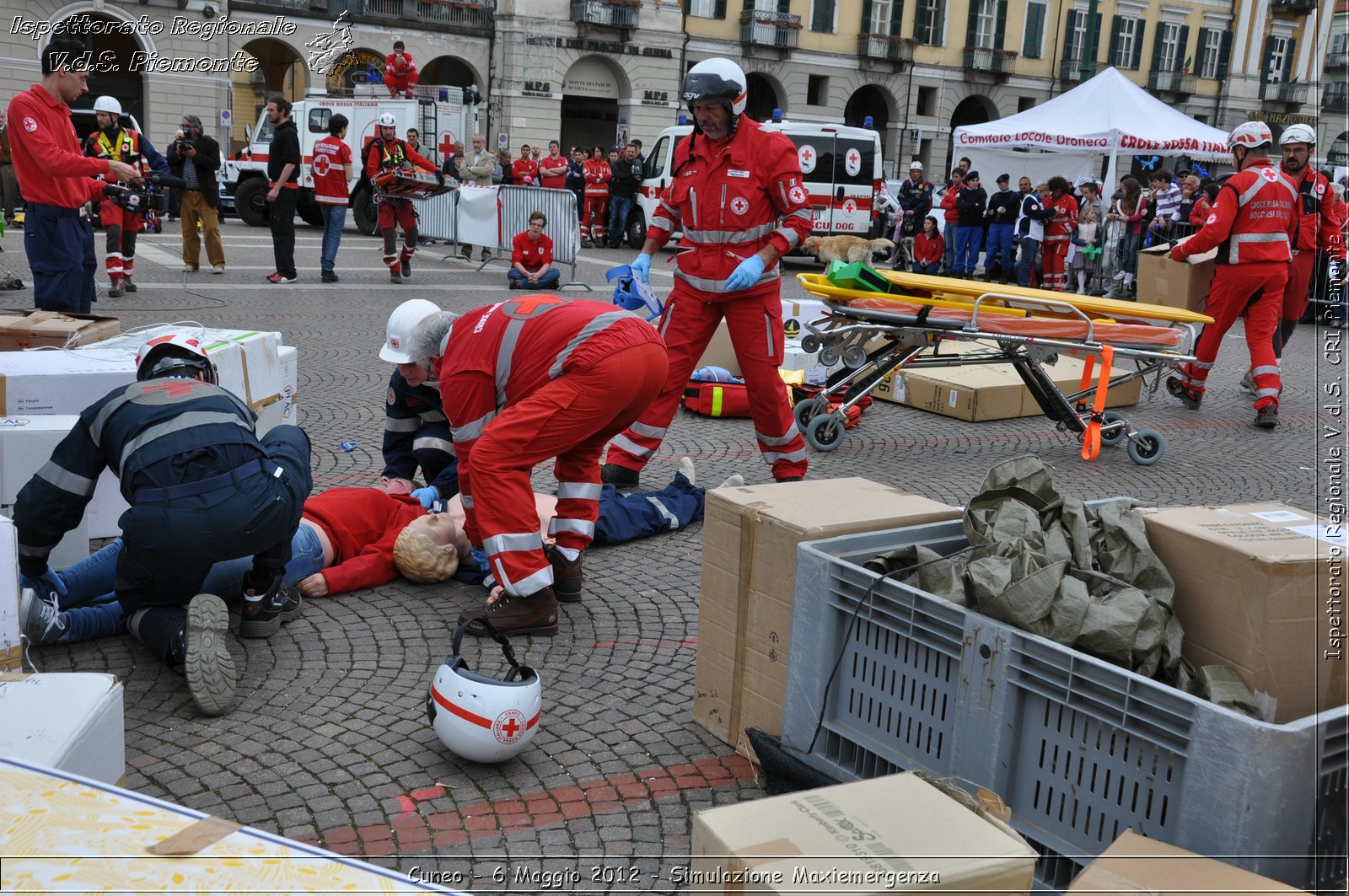 Cuneo - 6 Maggio 2012 - Simulazione Maxiemergenza- Croce Rossa Italiana - Ispettorato Regionale Volontari del Soccorso Piemonte