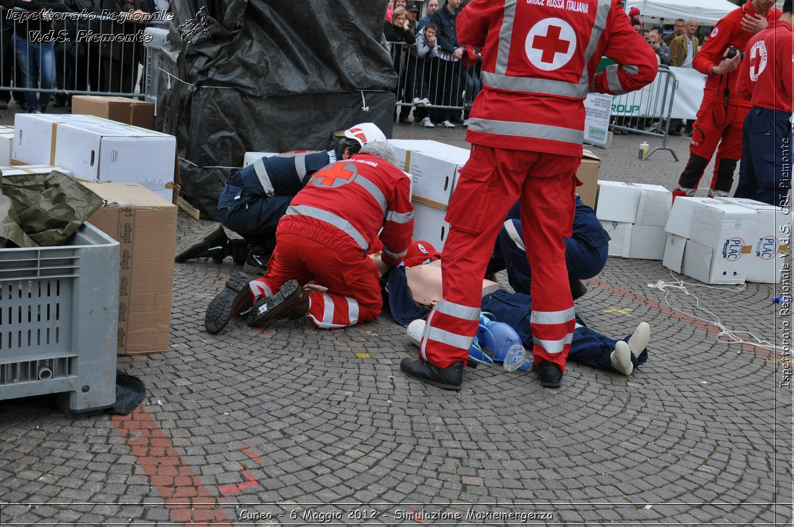 Cuneo - 6 Maggio 2012 - Simulazione Maxiemergenza- Croce Rossa Italiana - Ispettorato Regionale Volontari del Soccorso Piemonte