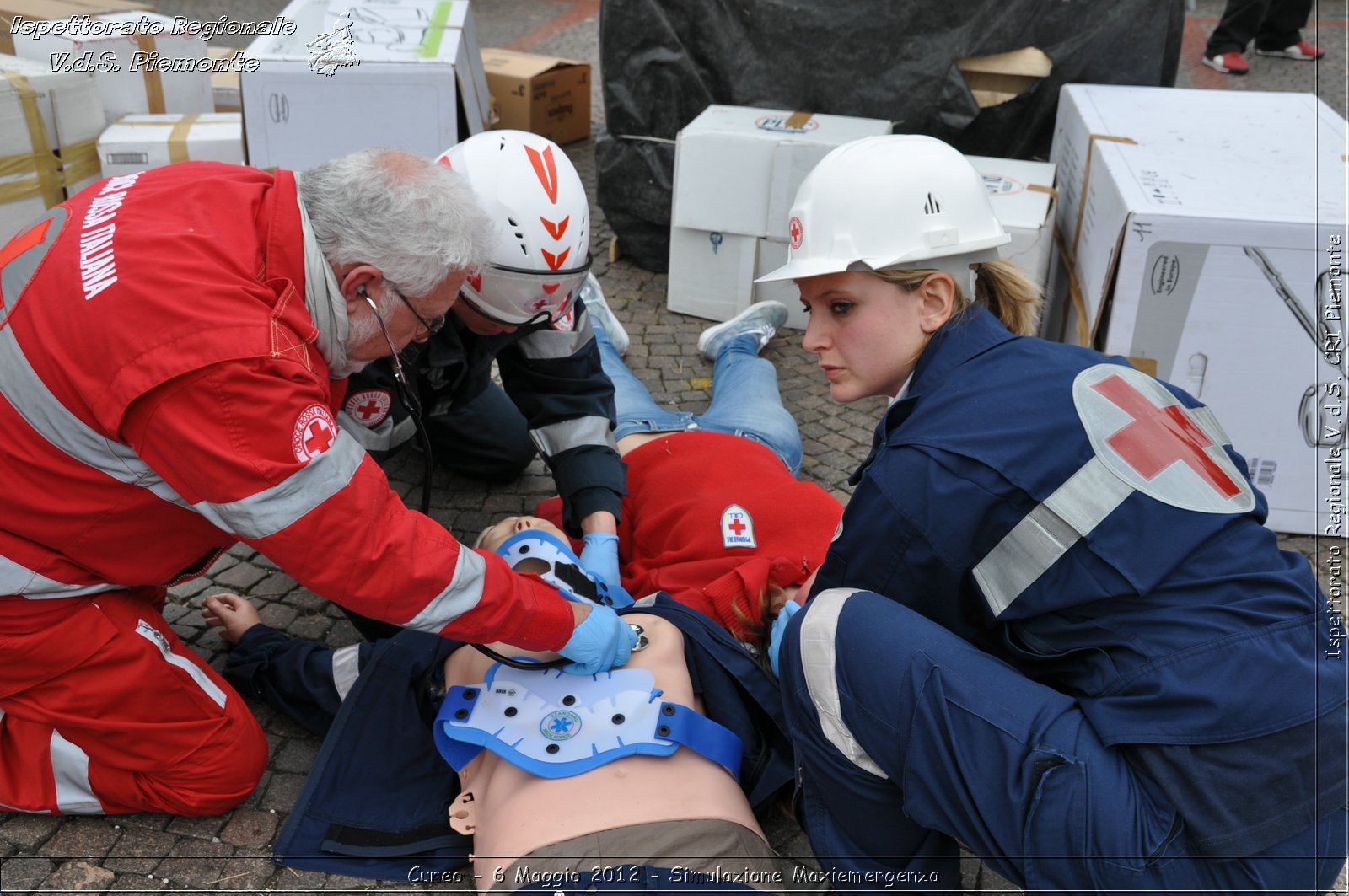 Cuneo - 6 Maggio 2012 - Simulazione Maxiemergenza- Croce Rossa Italiana - Ispettorato Regionale Volontari del Soccorso Piemonte