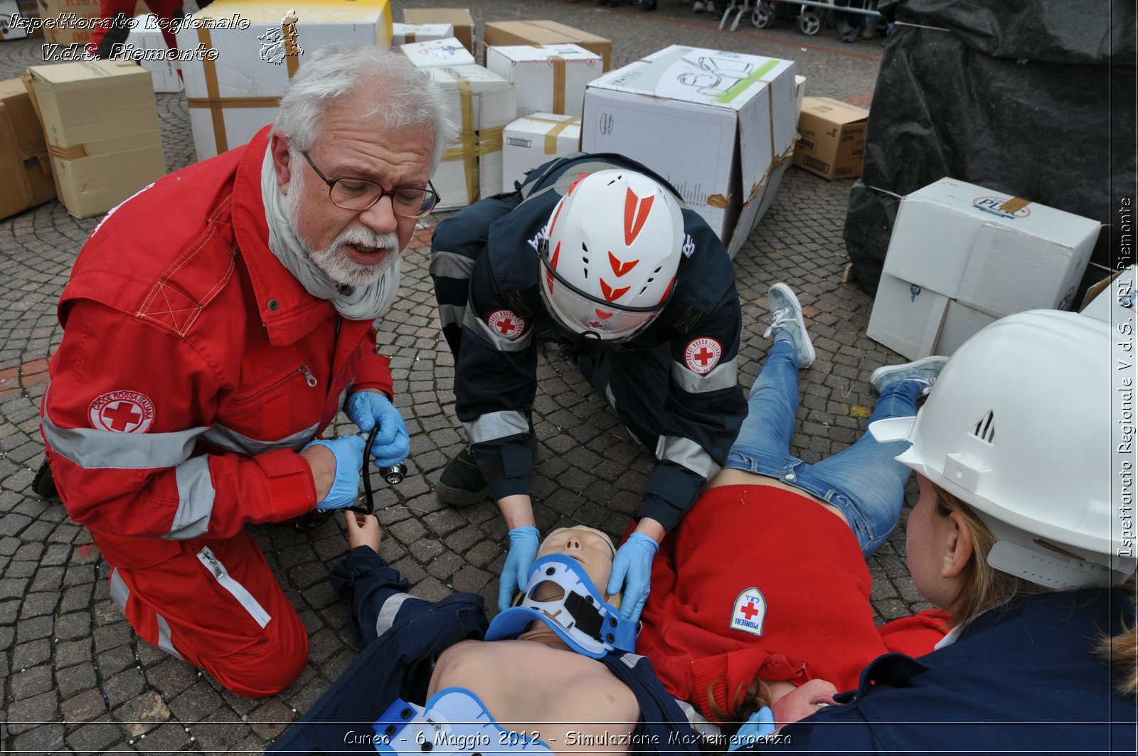 Cuneo - 6 Maggio 2012 - Simulazione Maxiemergenza- Croce Rossa Italiana - Ispettorato Regionale Volontari del Soccorso Piemonte