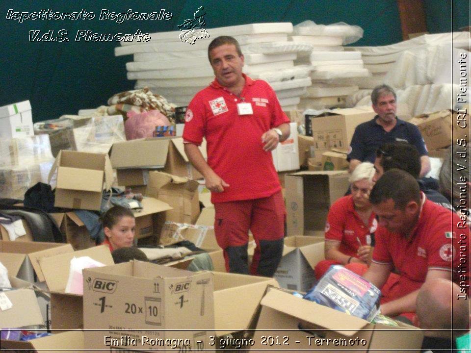 Emilia Romagna - 3 giugno 2012 - Terremoto - Croce Rossa Italiana - Ispettorato Regionale Volontari del Soccorso del Piemonte