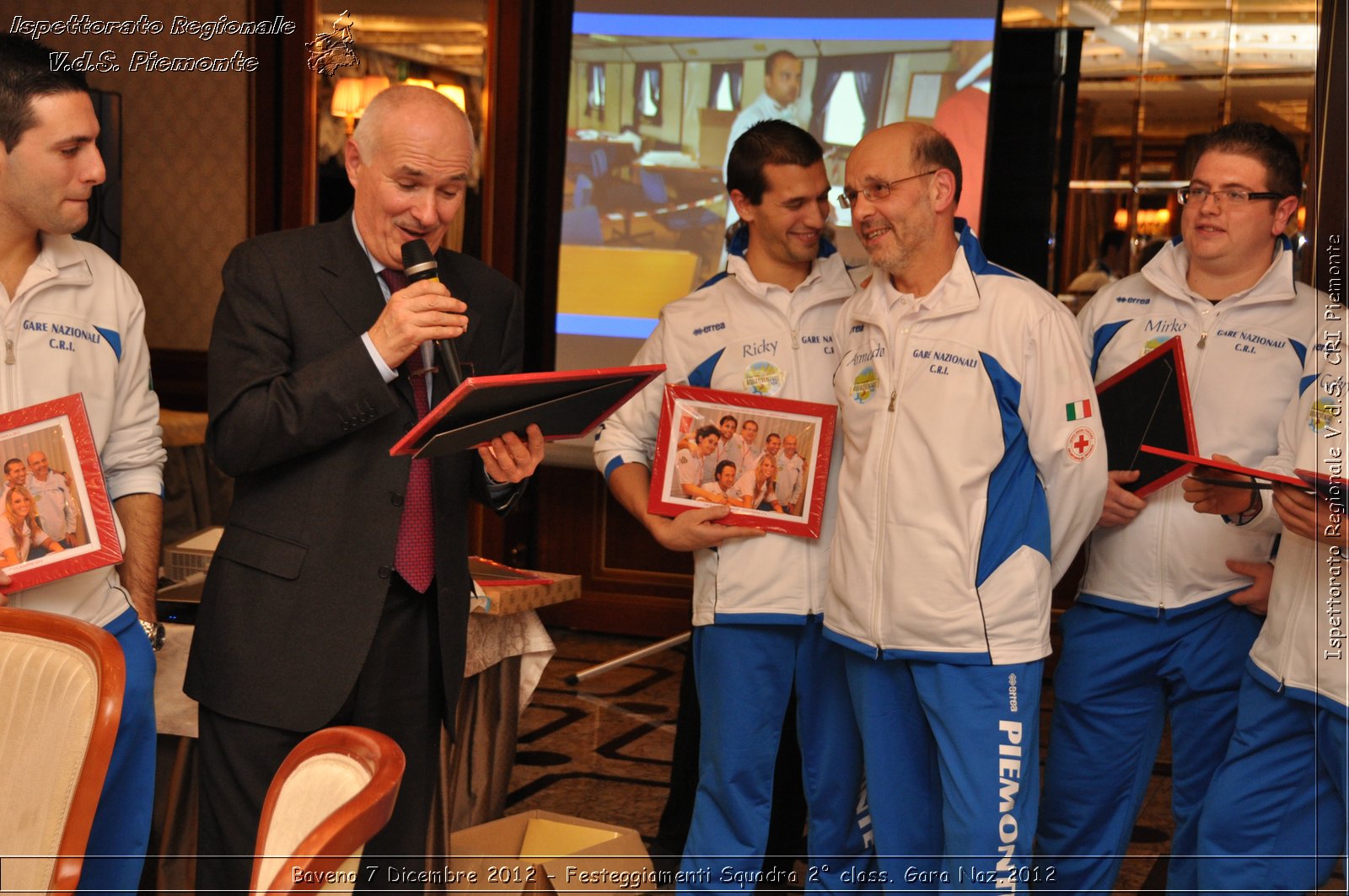 Baveno 7 Dicembre 2012 - Festeggiamenti Squadra 2 class. Gara Naz.2012 - Croce Rossa Italiana - Ispettorato Regionale Volontari del Piemonte