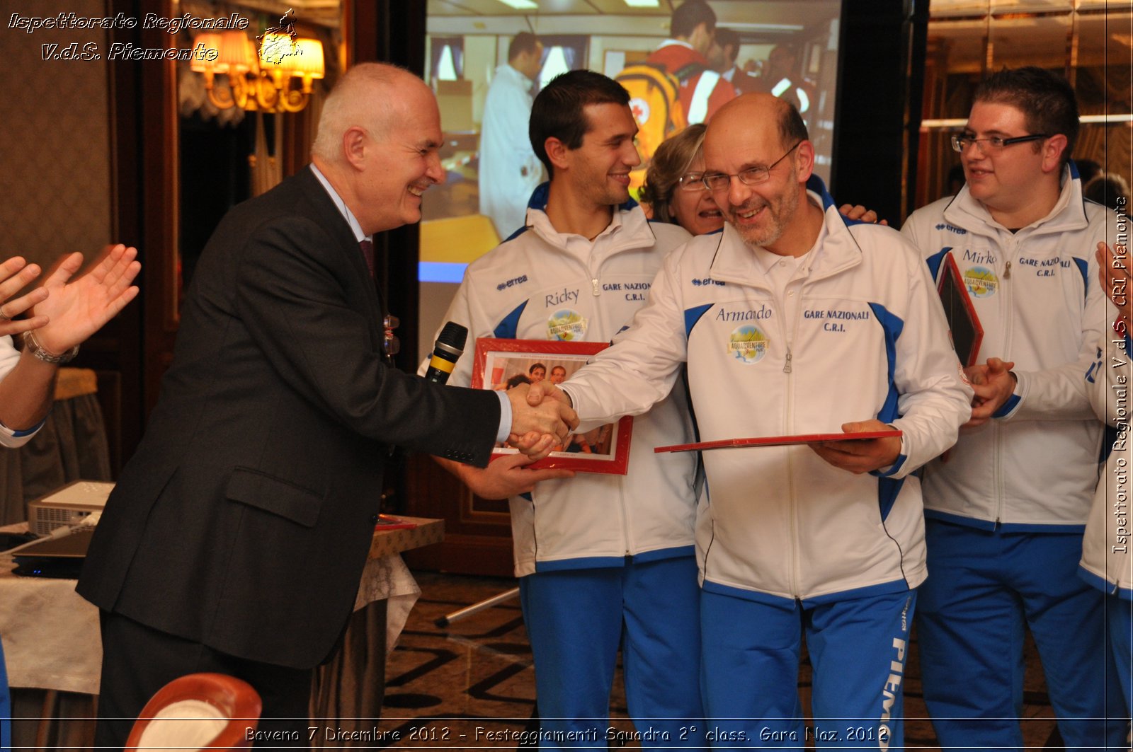 Baveno 7 Dicembre 2012 - Festeggiamenti Squadra 2 class. Gara Naz.2012 - Croce Rossa Italiana - Ispettorato Regionale Volontari del Piemonte