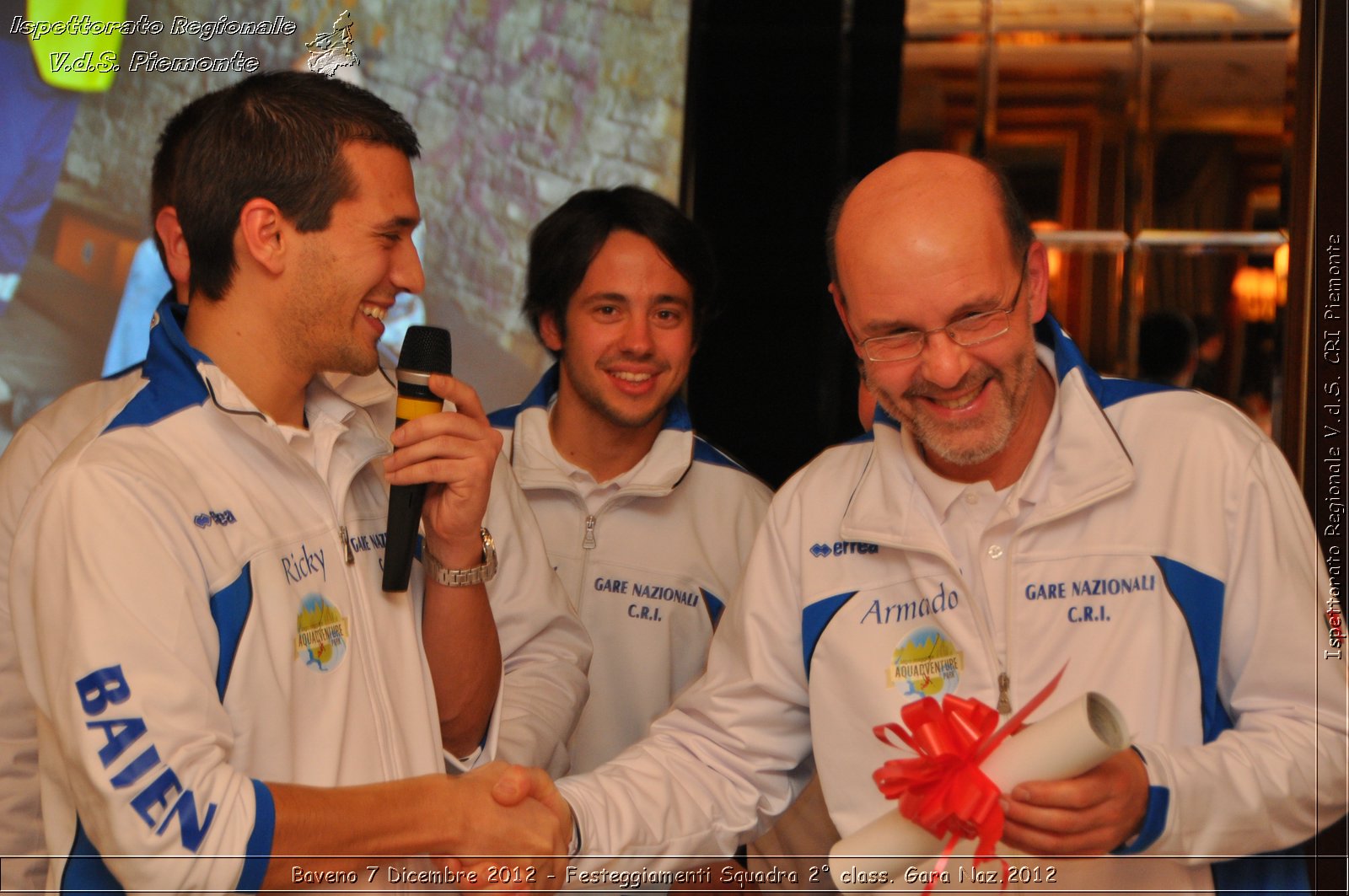 Baveno 7 Dicembre 2012 - Festeggiamenti Squadra 2 class. Gara Naz.2012 - Croce Rossa Italiana - Ispettorato Regionale Volontari del Piemonte