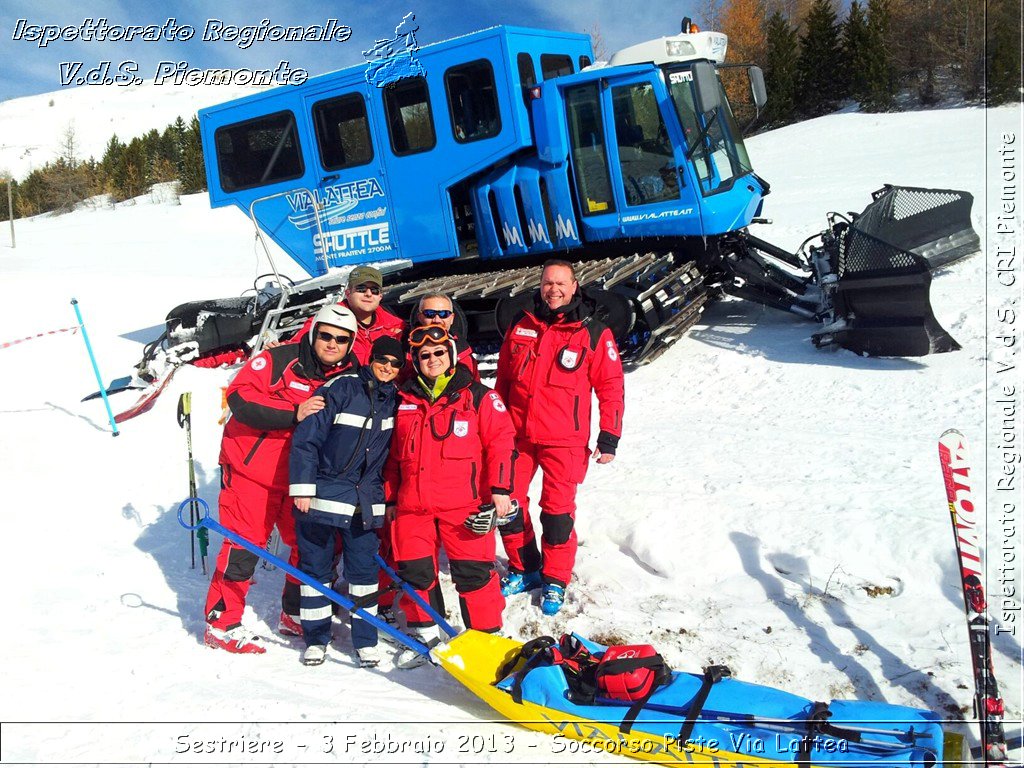 Sestriere - 3 Febbraio 2013 - Soccorso Piste Via Lattea - Croce Rossa Italiana - Ispettorato Regionale Volontari del Piemonte