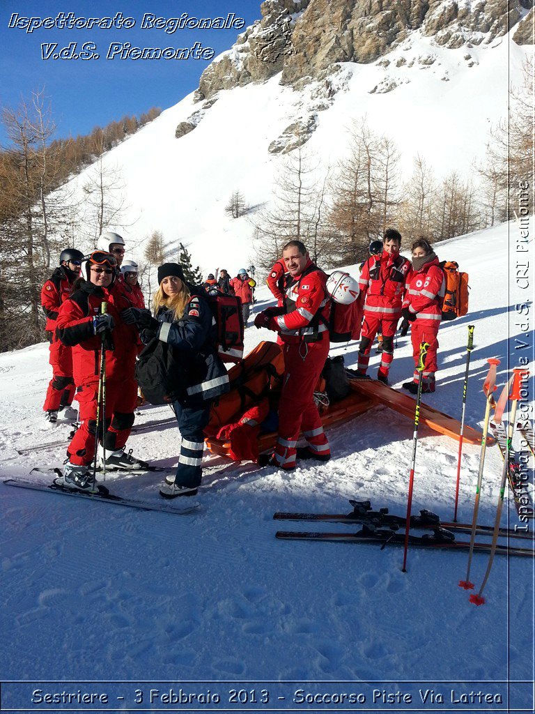 Sestriere - 3 Febbraio 2013 - Soccorso Piste Via Lattea - Croce Rossa Italiana - Ispettorato Regionale Volontari del Piemonte