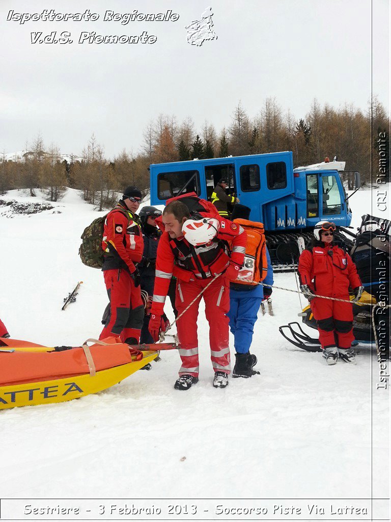 Sestriere - 3 Febbraio 2013 - Soccorso Piste Via Lattea - Croce Rossa Italiana - Ispettorato Regionale Volontari del Piemonte